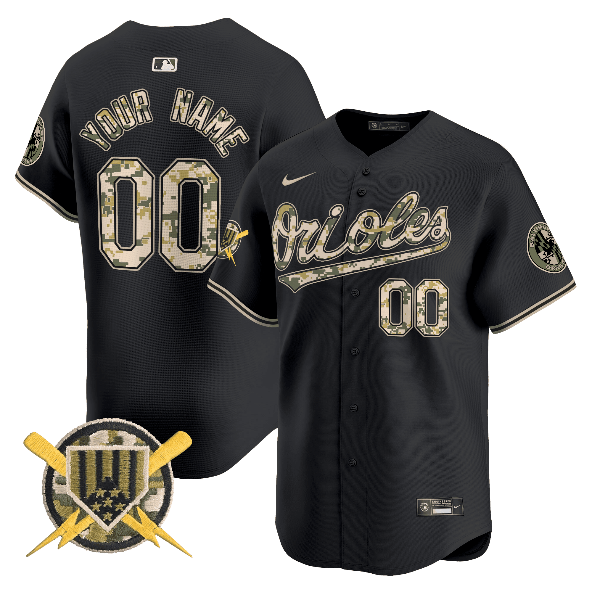 Baltimore Armed Forces Day Vapor Premier Limited Custom Jersey