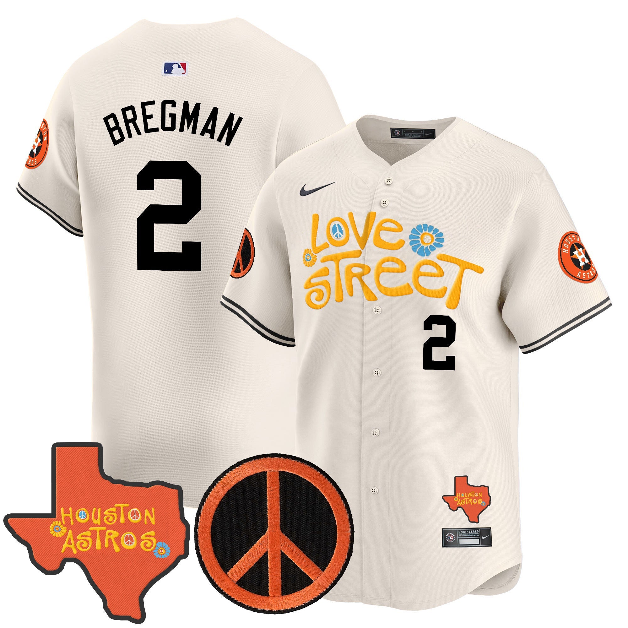 Men’s Love Street & Peace Sign Patch Vapor Premier Limited Jersey V3