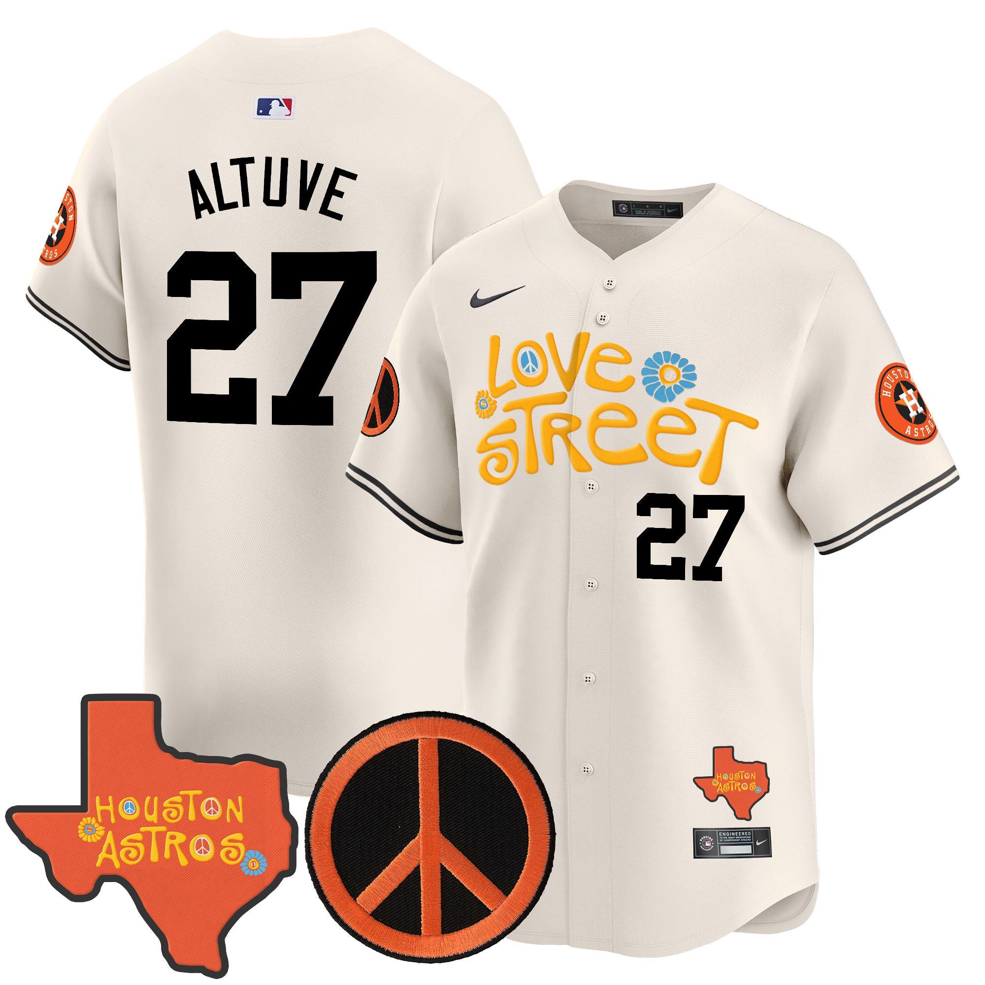 Men’s Love Street & Peace Sign Patch Vapor Premier Limited Jersey V3