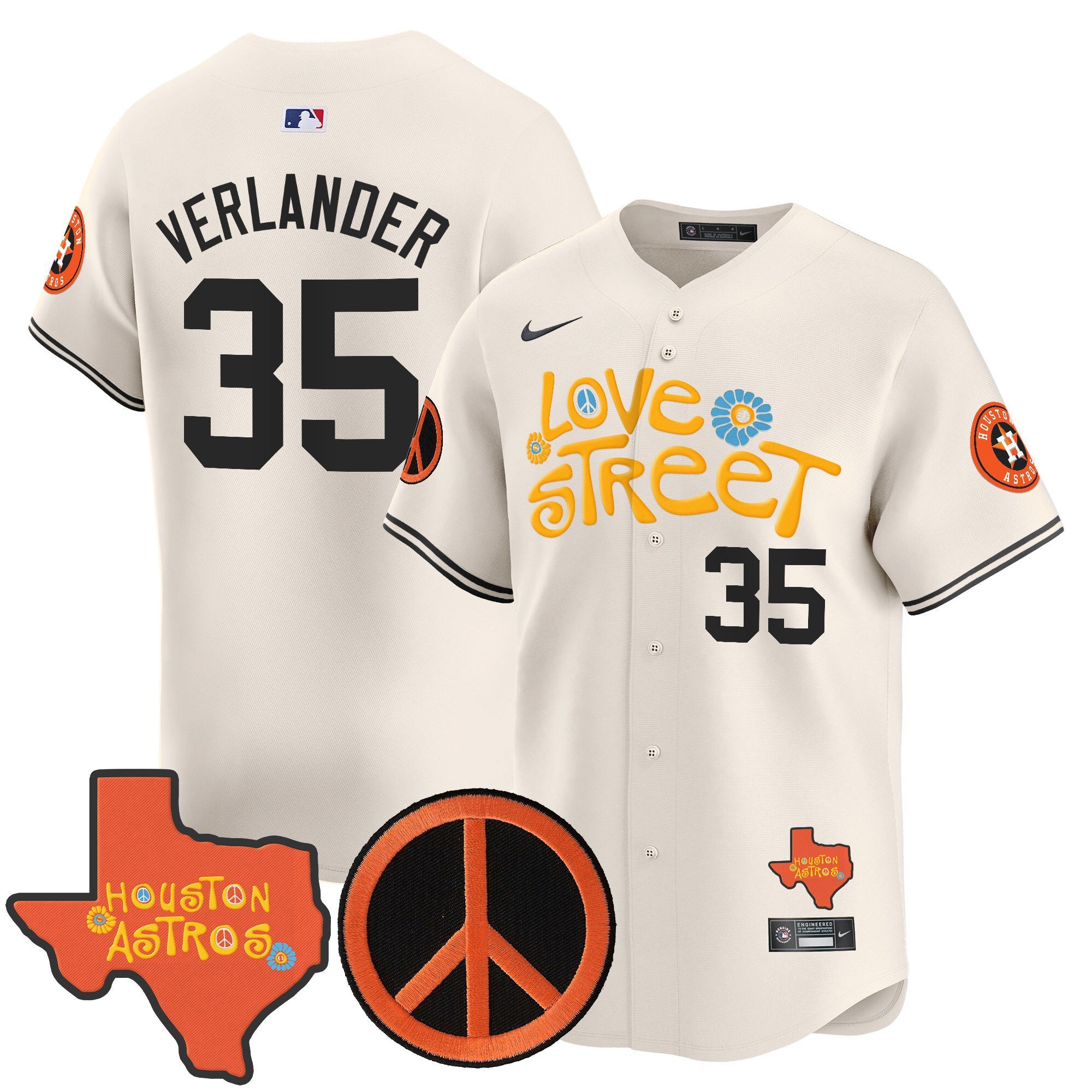 Men’s Love Street & Peace Sign Patch Vapor Premier Limited Jersey V3