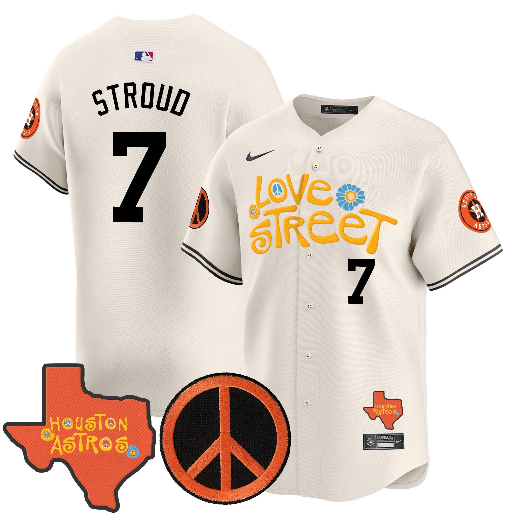 Men’s Love Street & Peace Sign Patch Vapor Premier Limited Jersey V3
