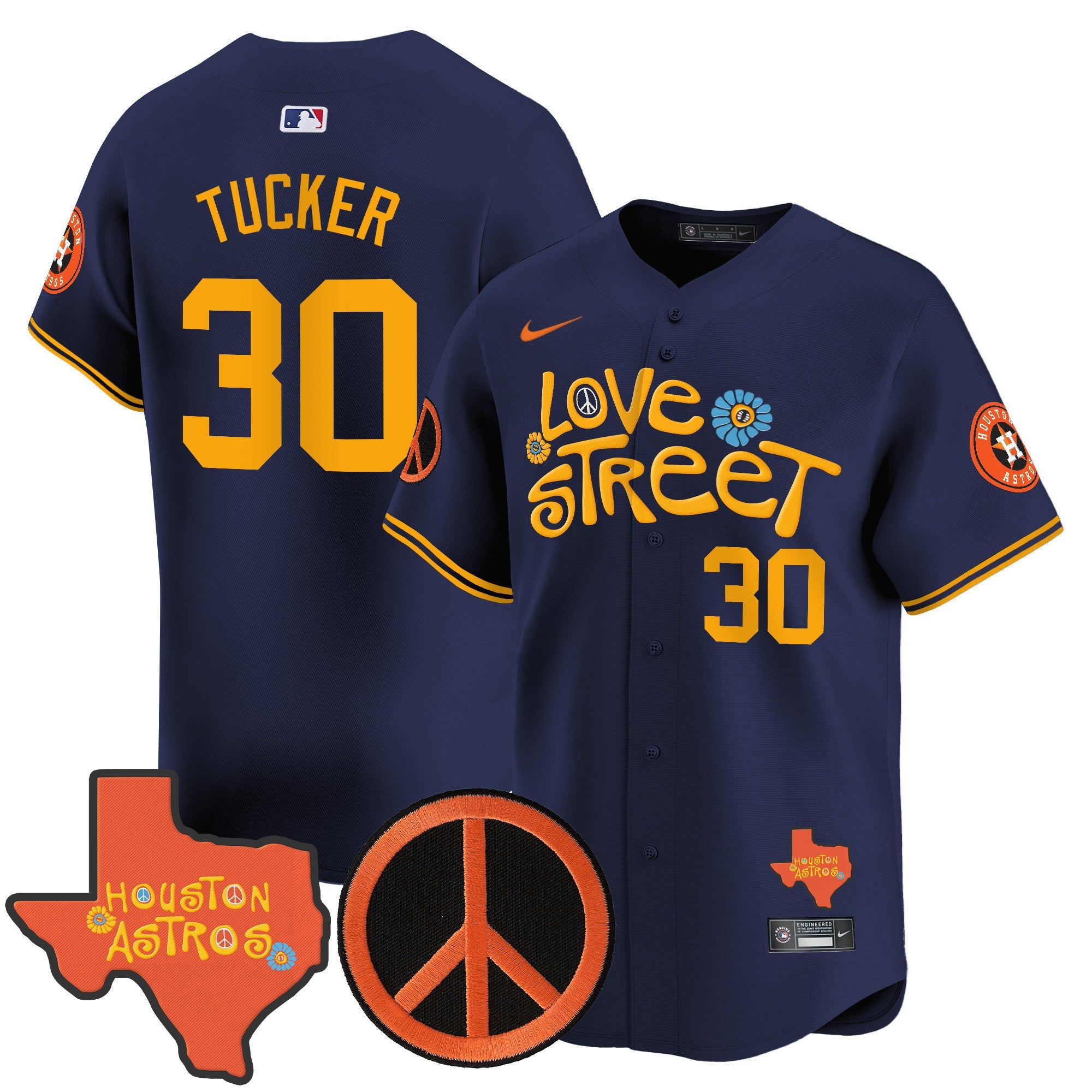 Men’s Love Street & Peace Sign Patch Vapor Premier Limited Jersey V3