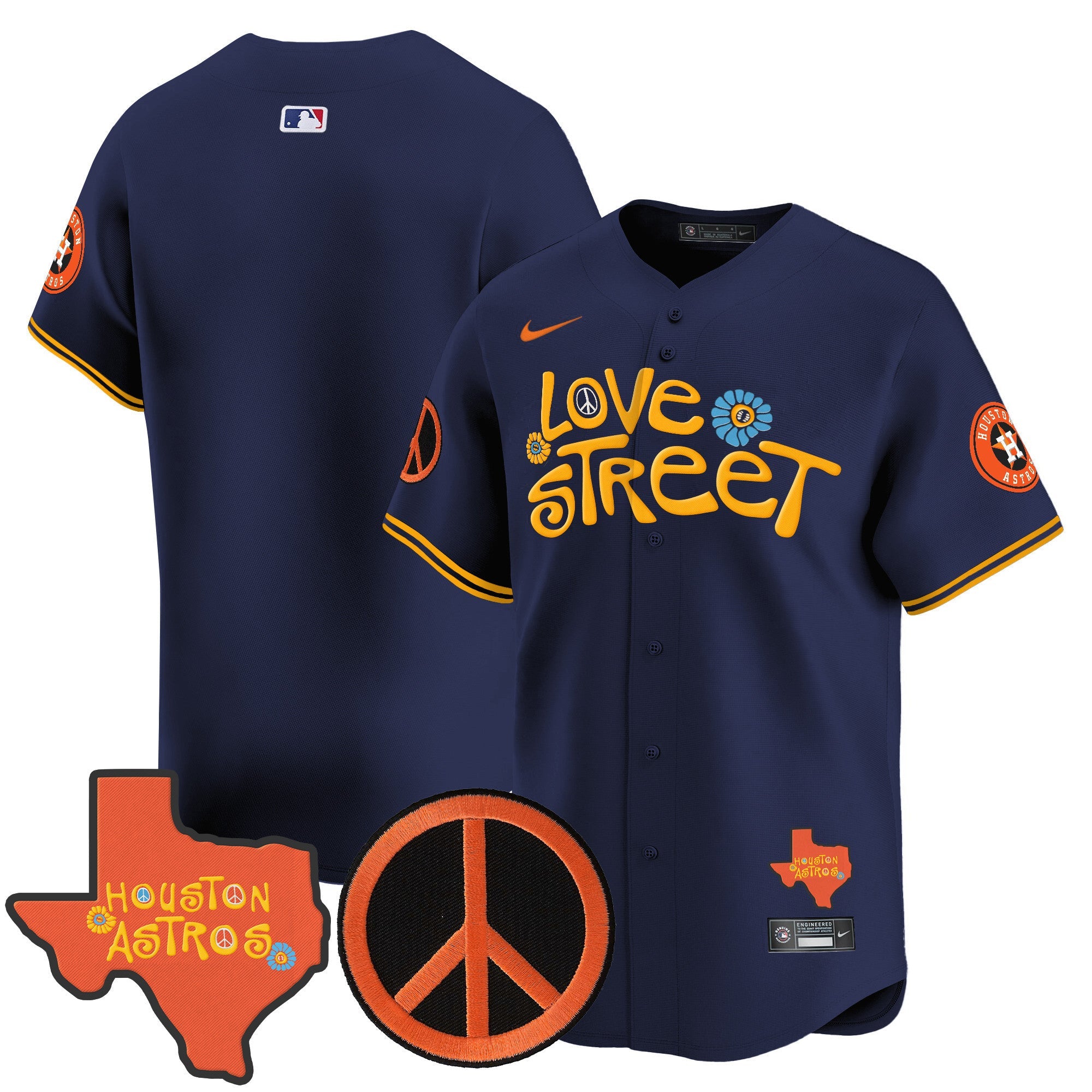 Men’s Love Street & Peace Sign Patch Vapor Premier Limited Jersey V3
