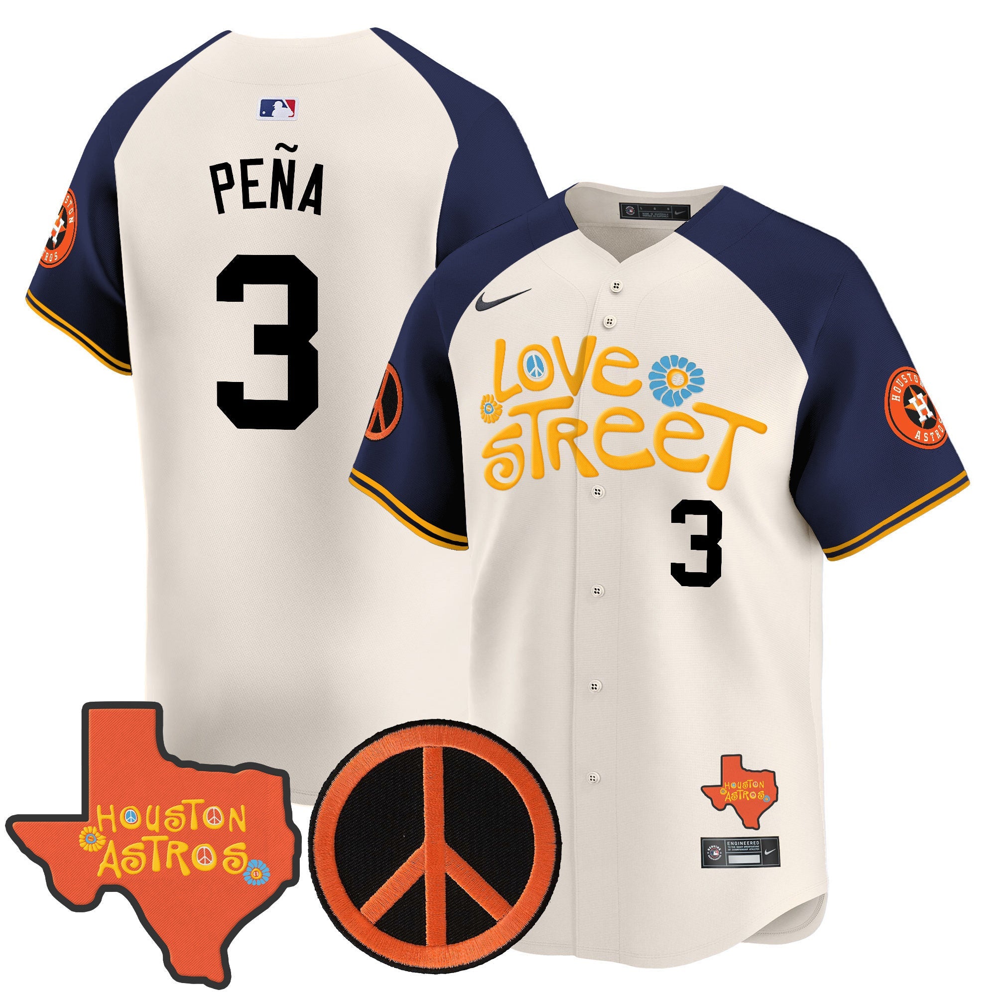Men’s Love Street & Peace Sign Patch Vapor Premier Limited Jersey V3