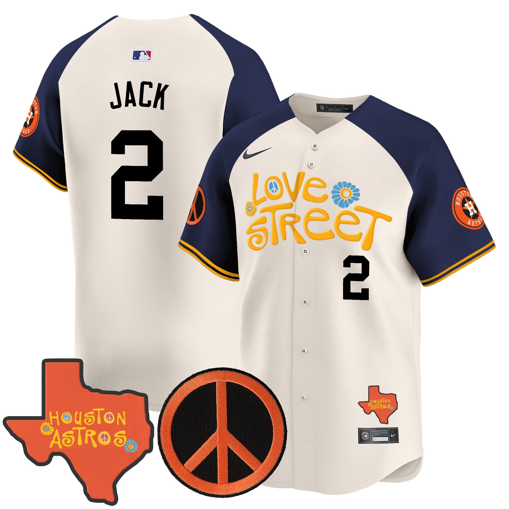 Men’s Love Street & Peace Sign Patch Vapor Premier Limited Jersey V3
