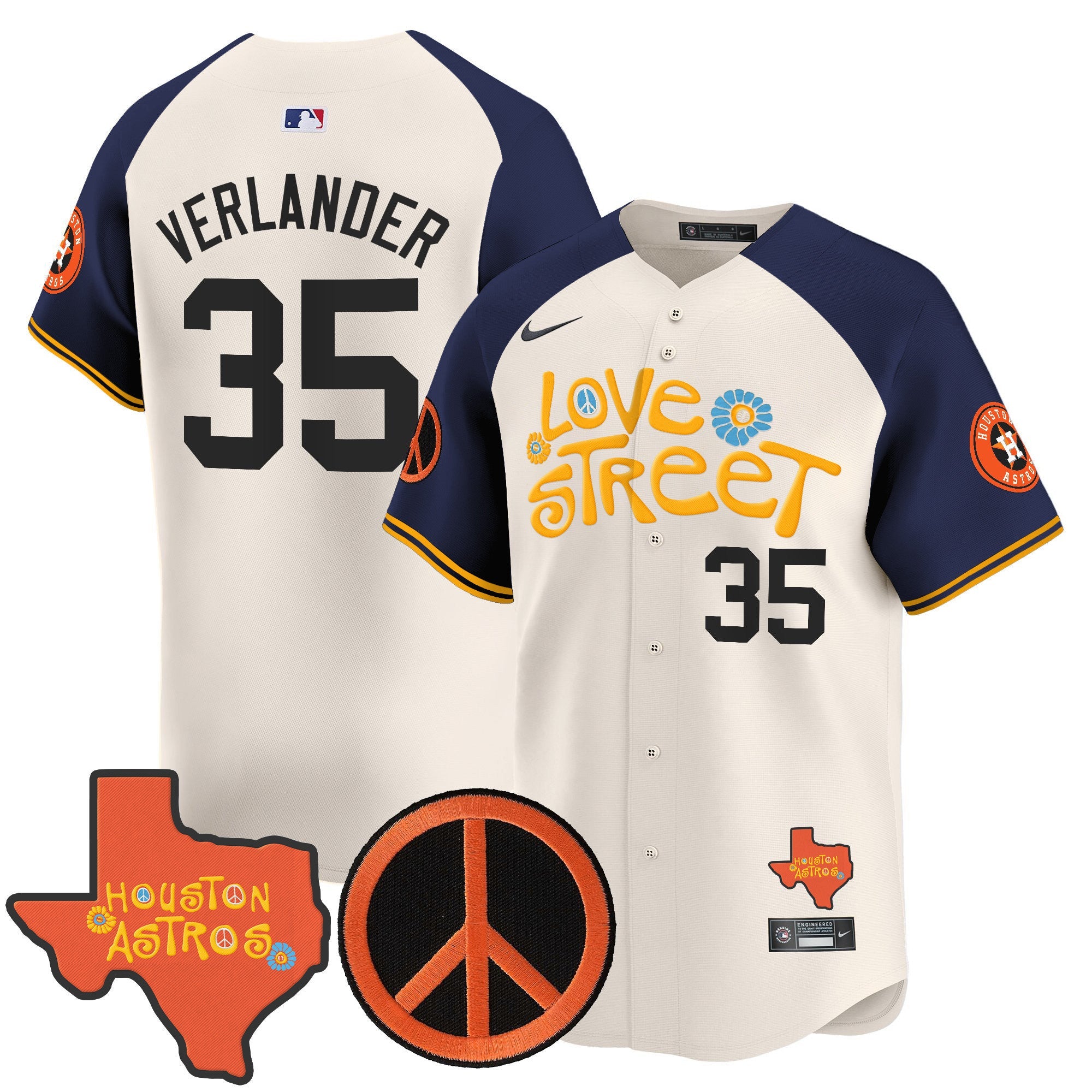 Men’s Love Street & Peace Sign Patch Vapor Premier Limited Jersey V3