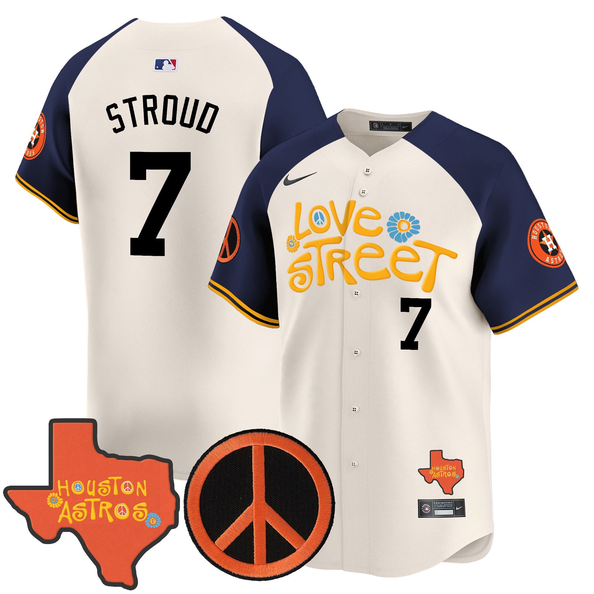 Men’s Love Street & Peace Sign Patch Vapor Premier Limited Jersey V3