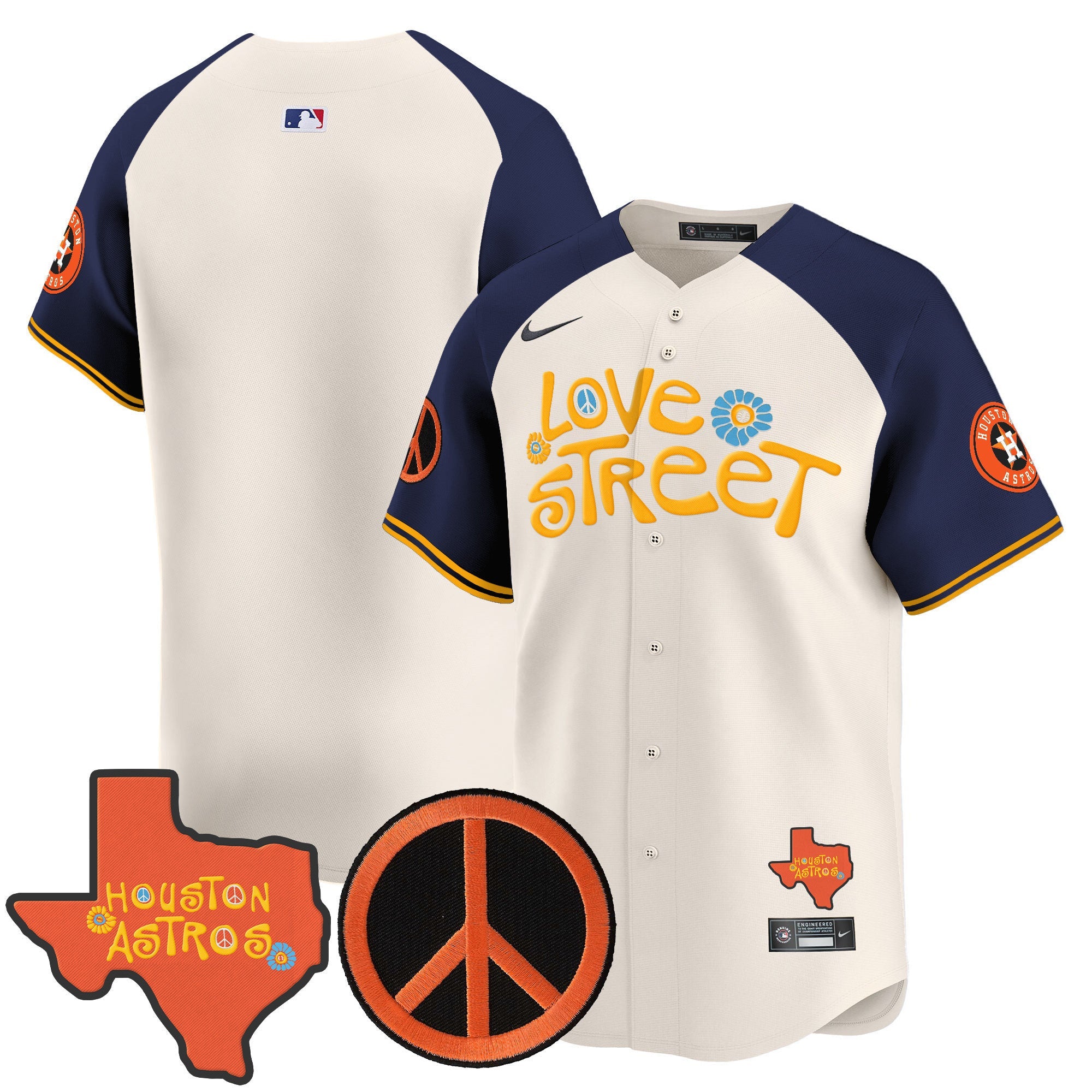 Men’s Love Street & Peace Sign Patch Vapor Premier Limited Jersey V3