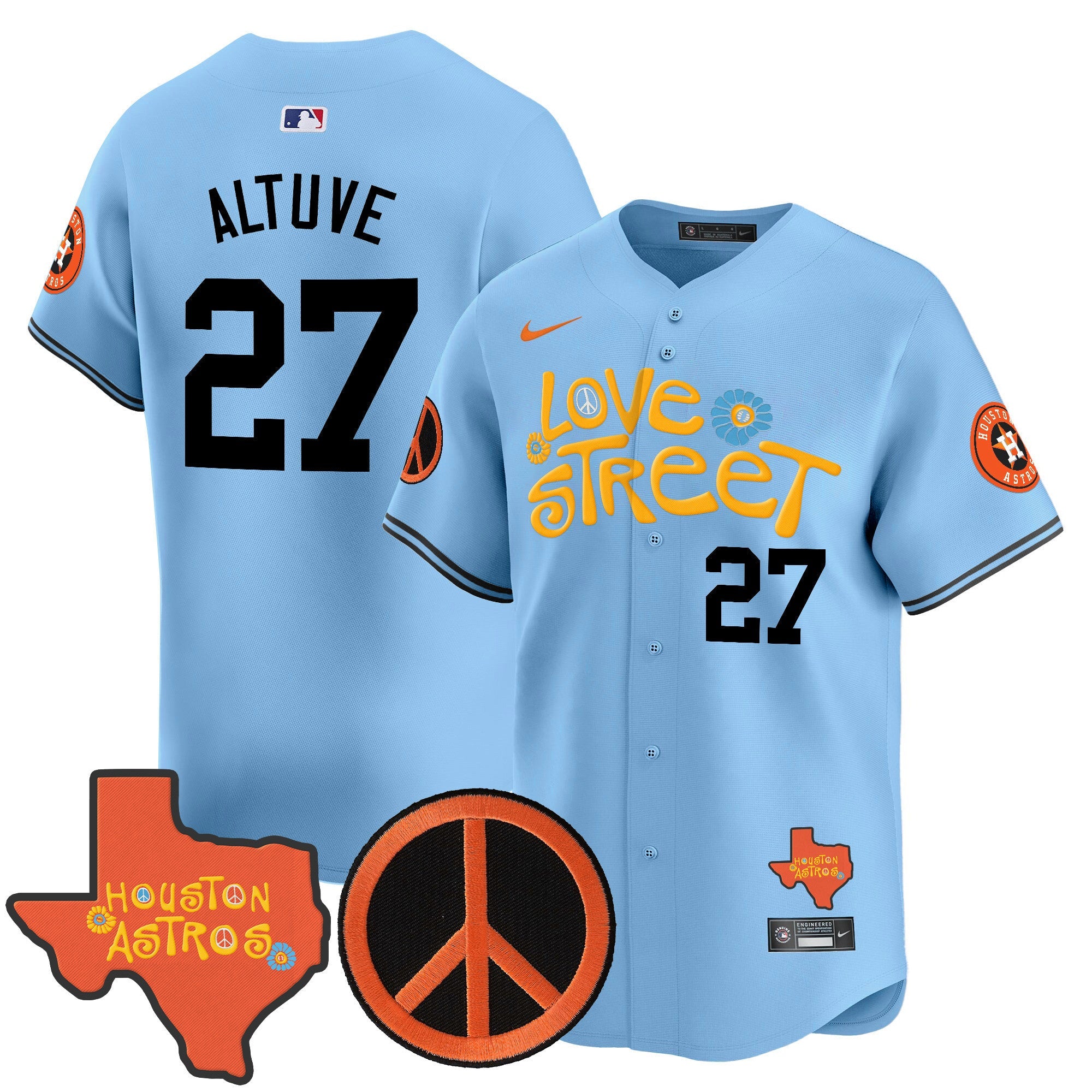 Men’s Love Street & Peace Sign Patch Vapor Premier Limited Jersey V3