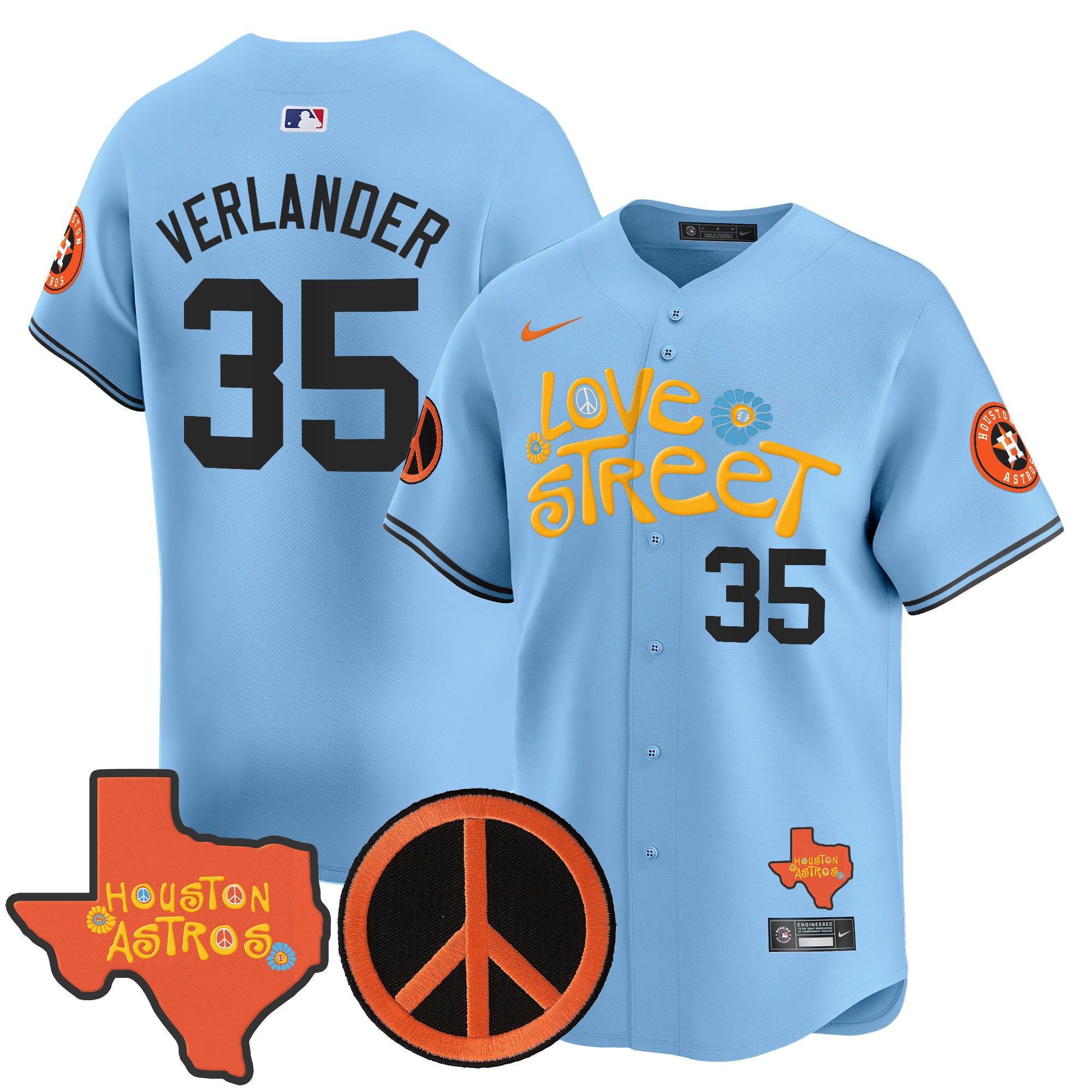 Men’s Love Street & Peace Sign Patch Vapor Premier Limited Jersey V3