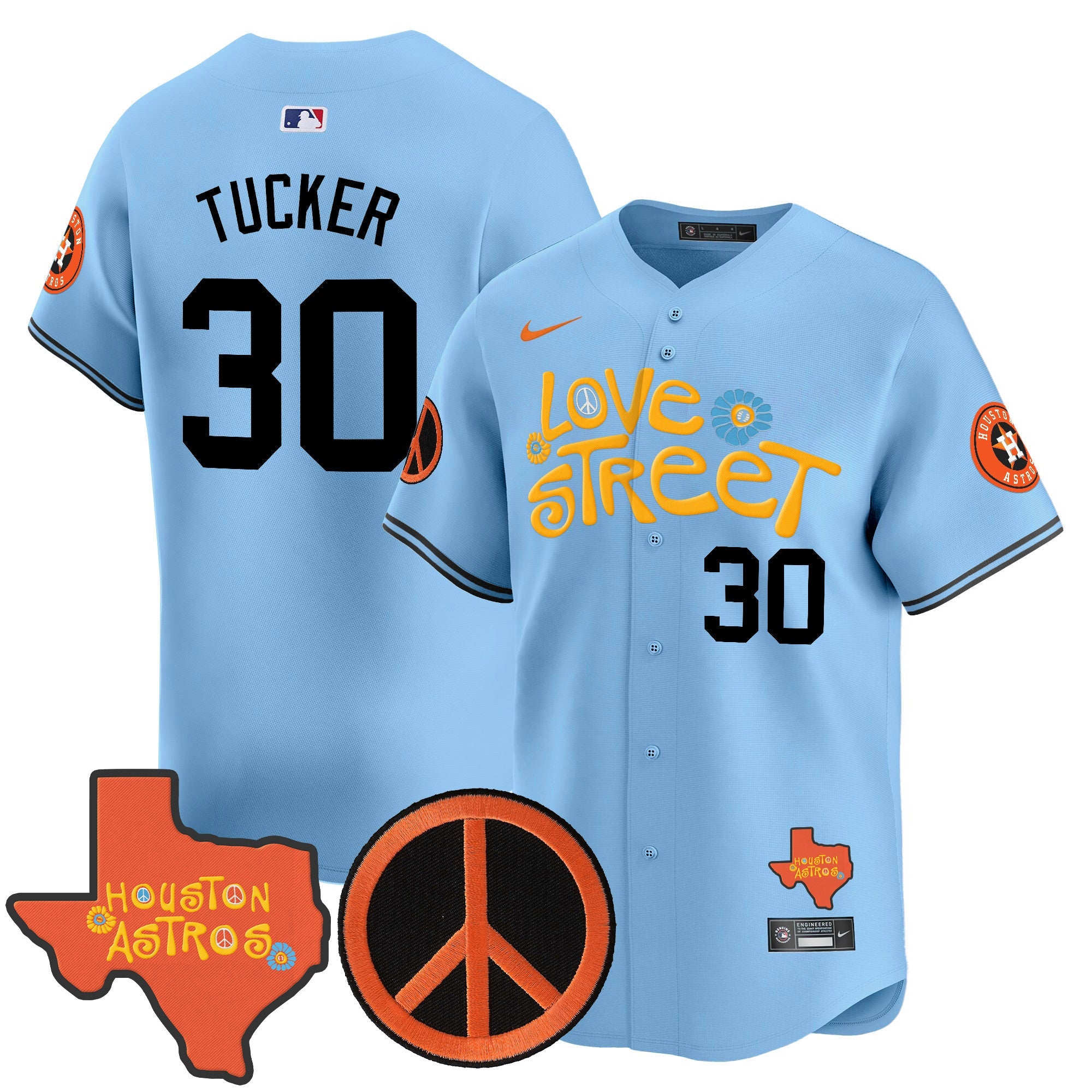 Men’s Love Street & Peace Sign Patch Vapor Premier Limited Jersey V3