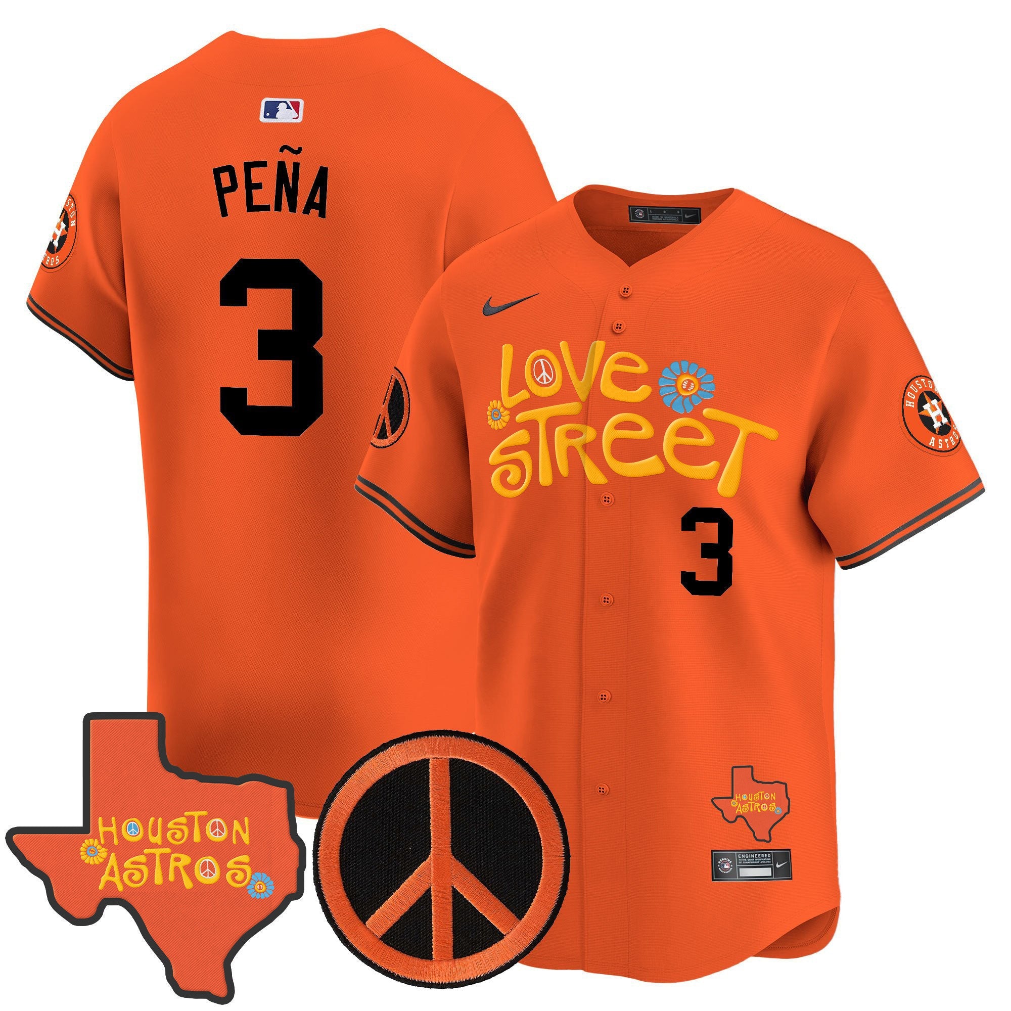 Men’s Love Street & Peace Sign Patch Vapor Premier Limited Jersey V3