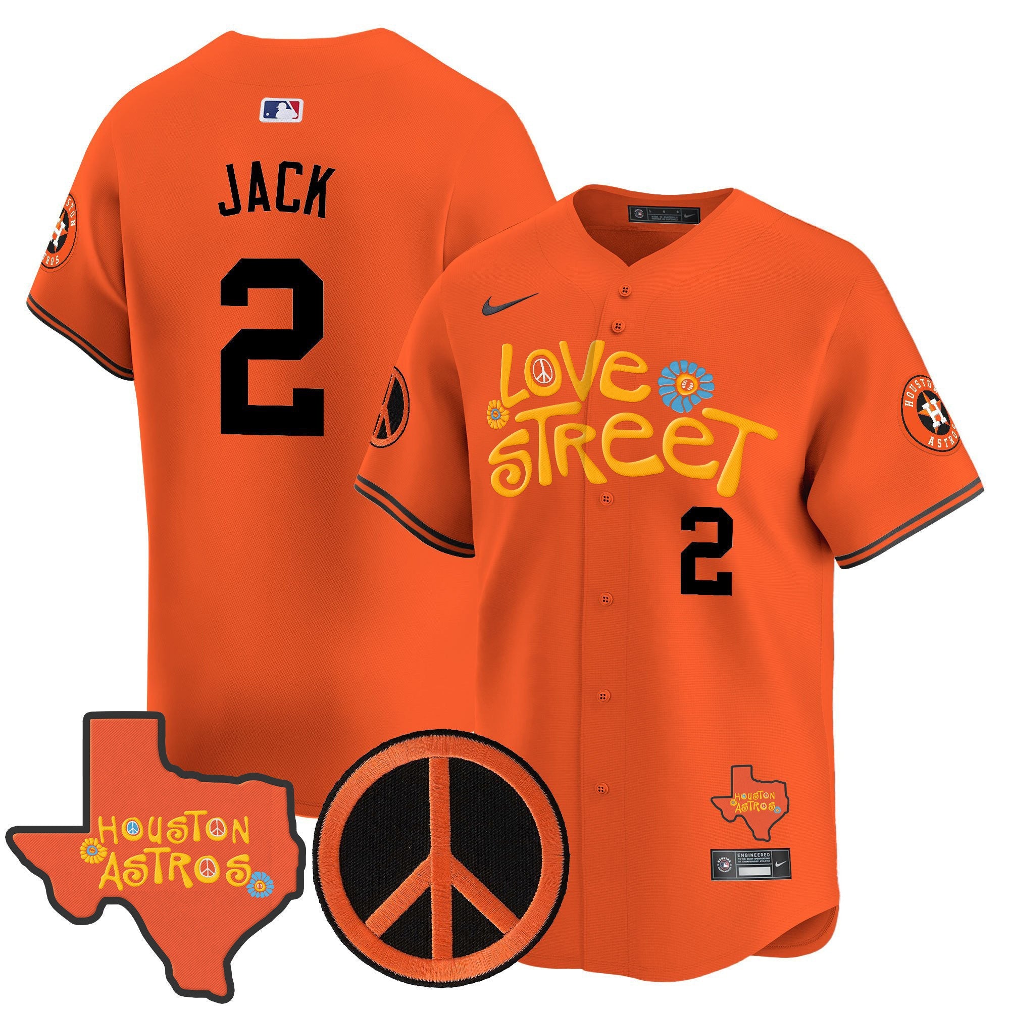 Men’s Love Street & Peace Sign Patch Vapor Premier Limited Jersey V3