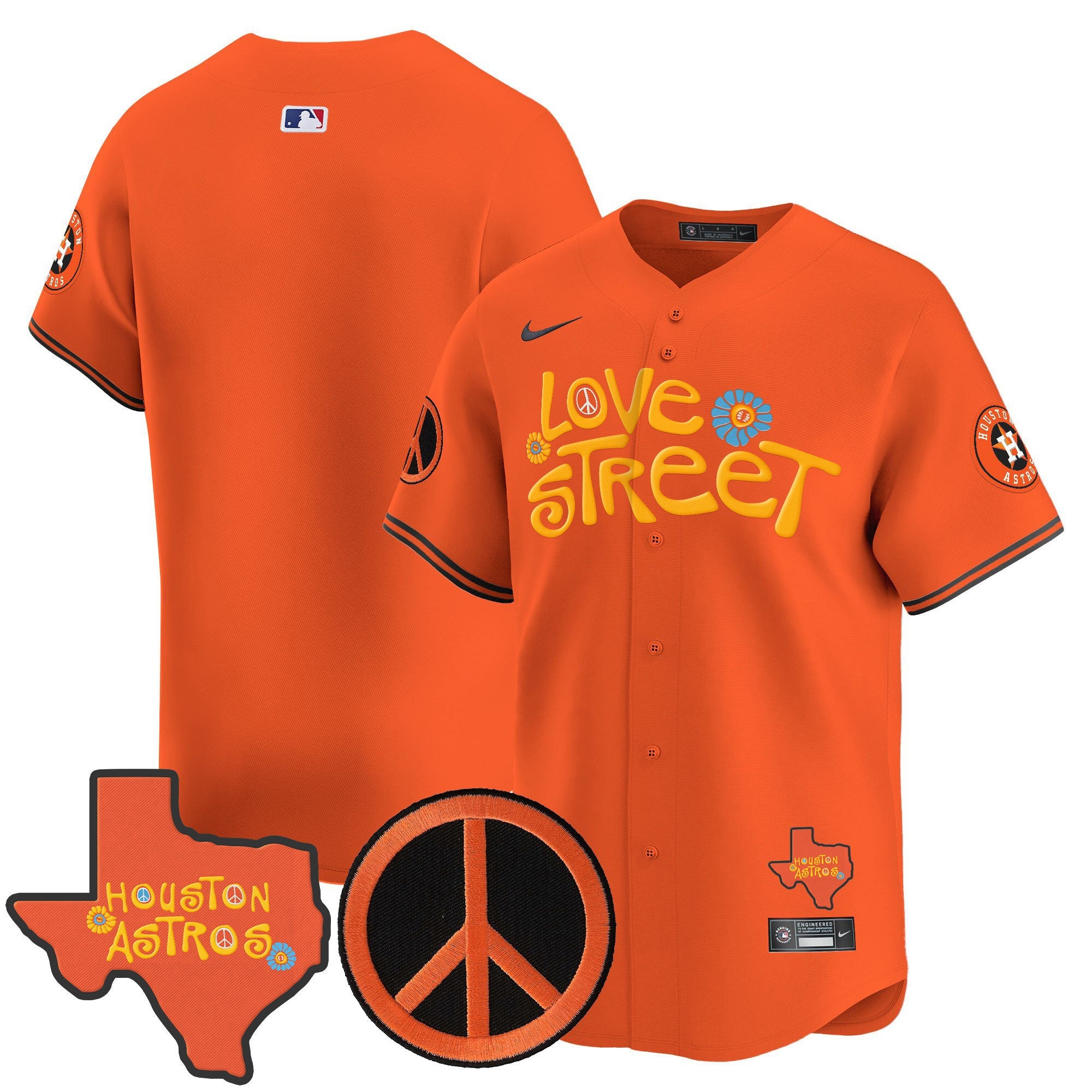 Men’s Love Street & Peace Sign Patch Vapor Premier Limited Jersey V3