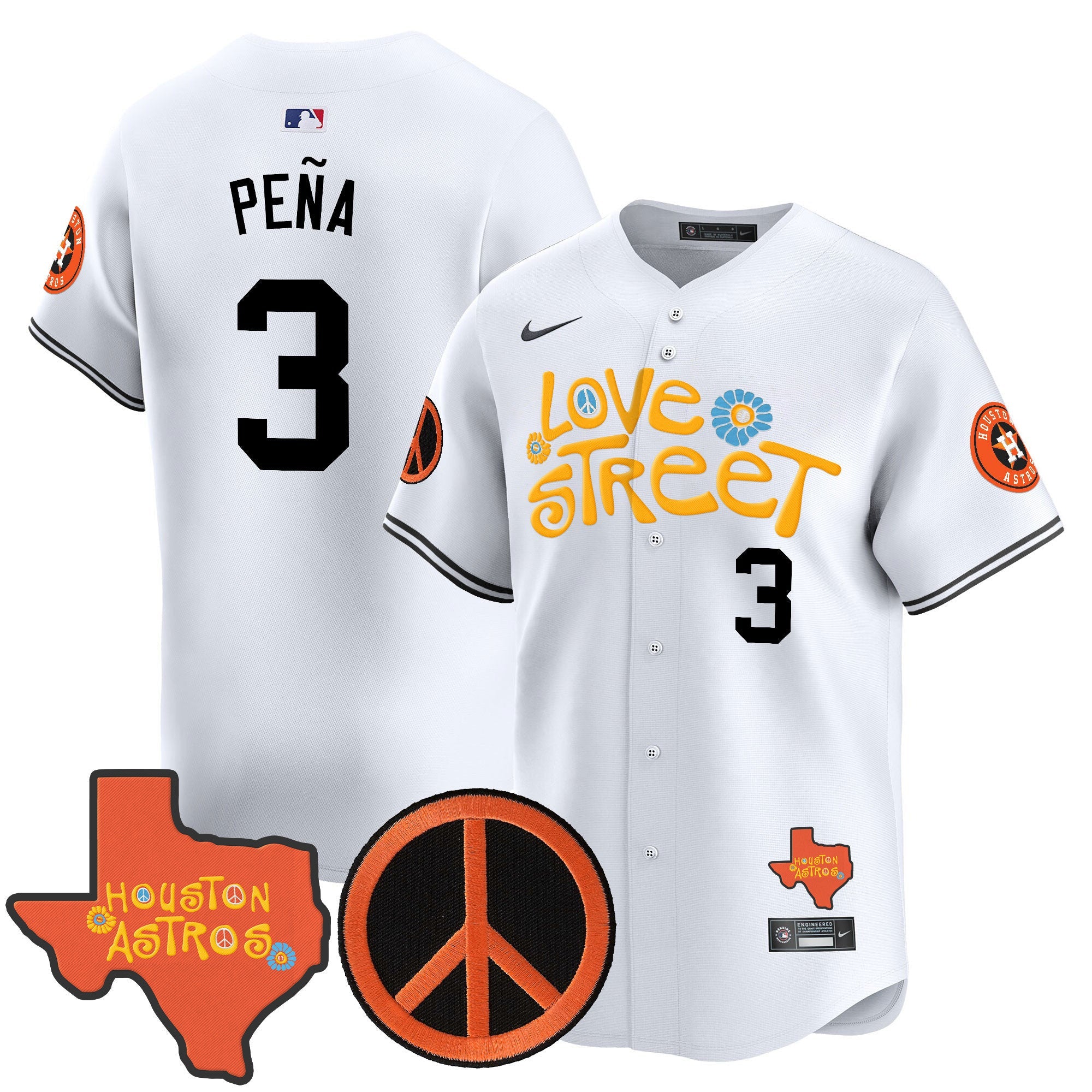 Men’s Love Street & Peace Sign Patch Vapor Premier Limited Jersey V3