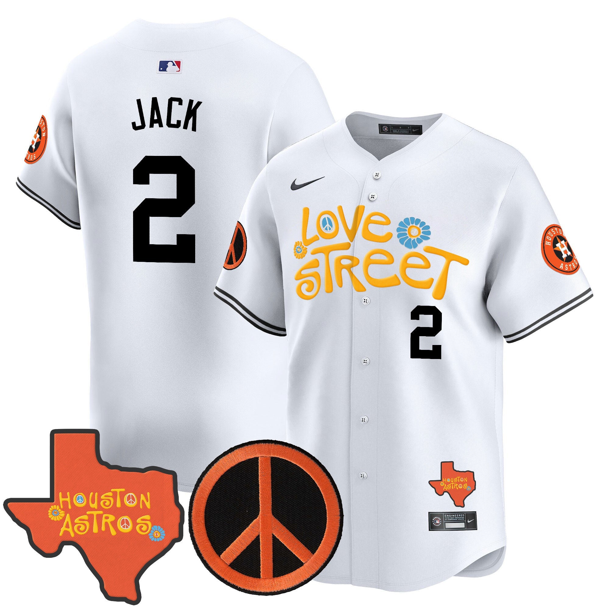 Men’s Love Street & Peace Sign Patch Vapor Premier Limited Jersey V3