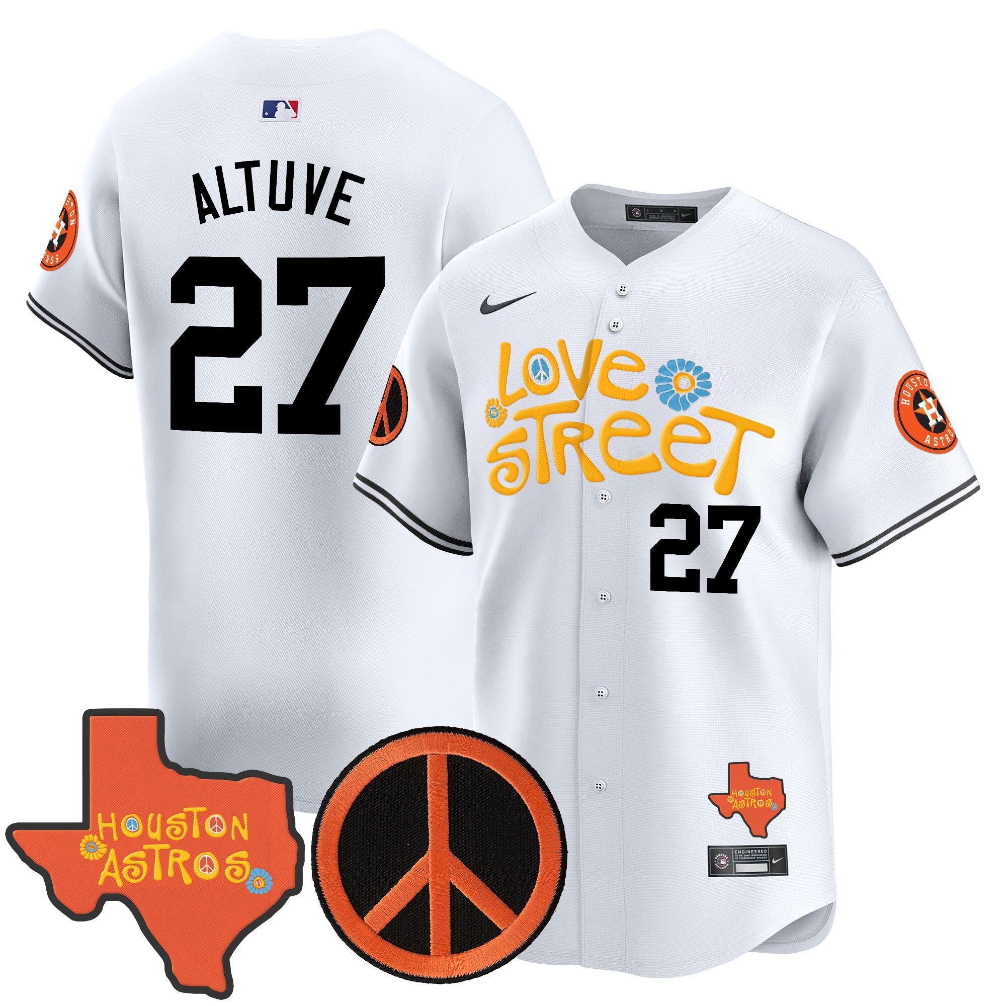 Men’s Love Street & Peace Sign Patch Vapor Premier Limited Jersey V3