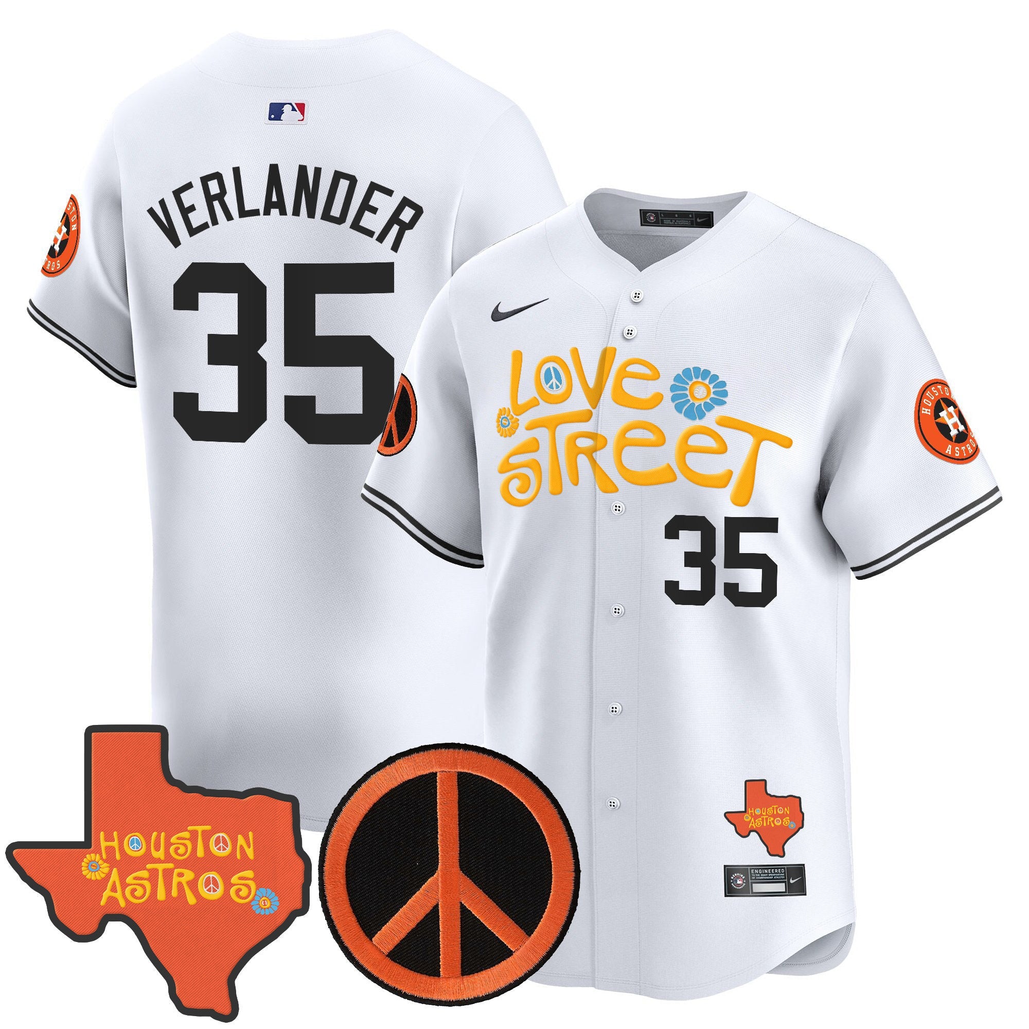 Men’s Love Street & Peace Sign Patch Vapor Premier Limited Jersey V3