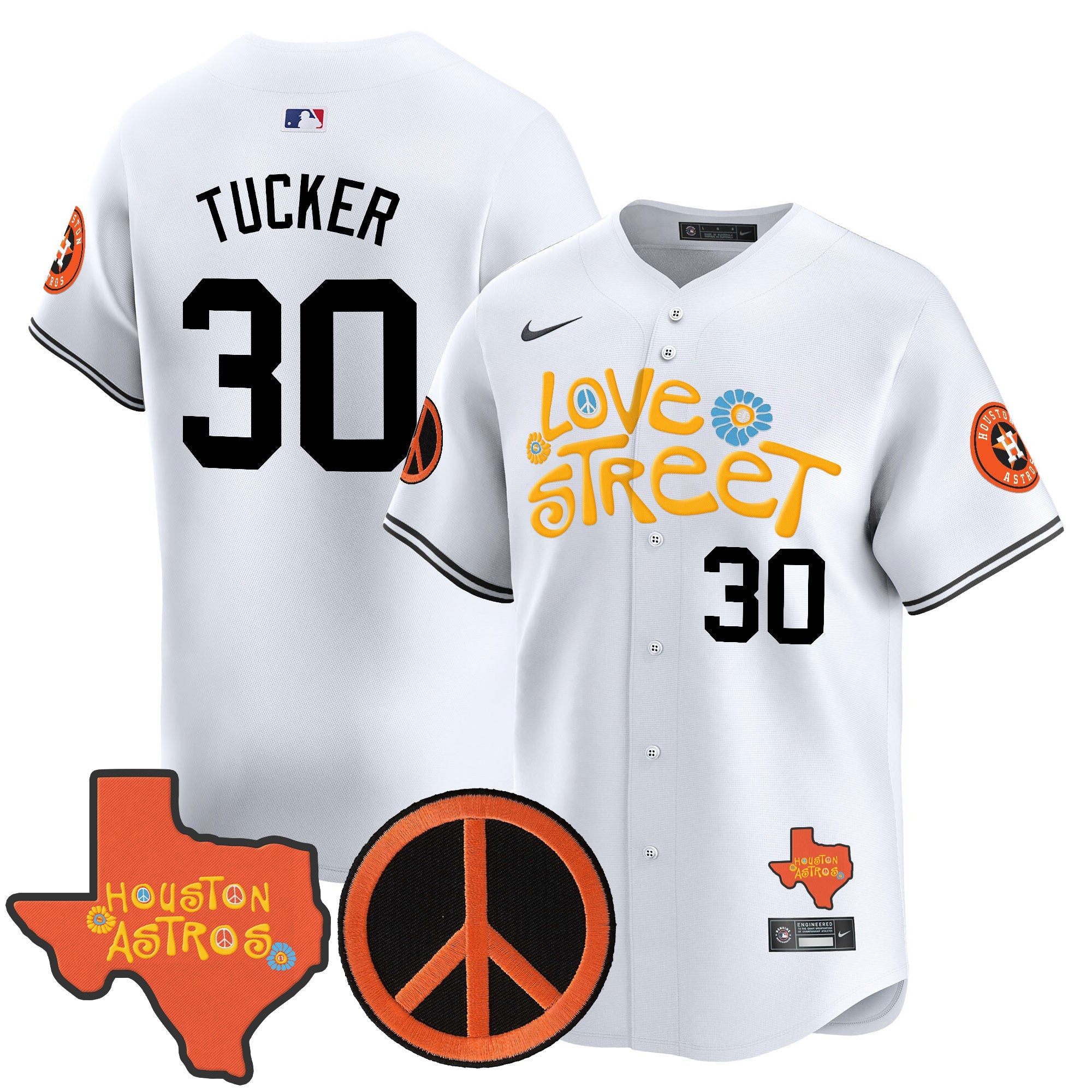Men’s Love Street & Peace Sign Patch Vapor Premier Limited Jersey V3