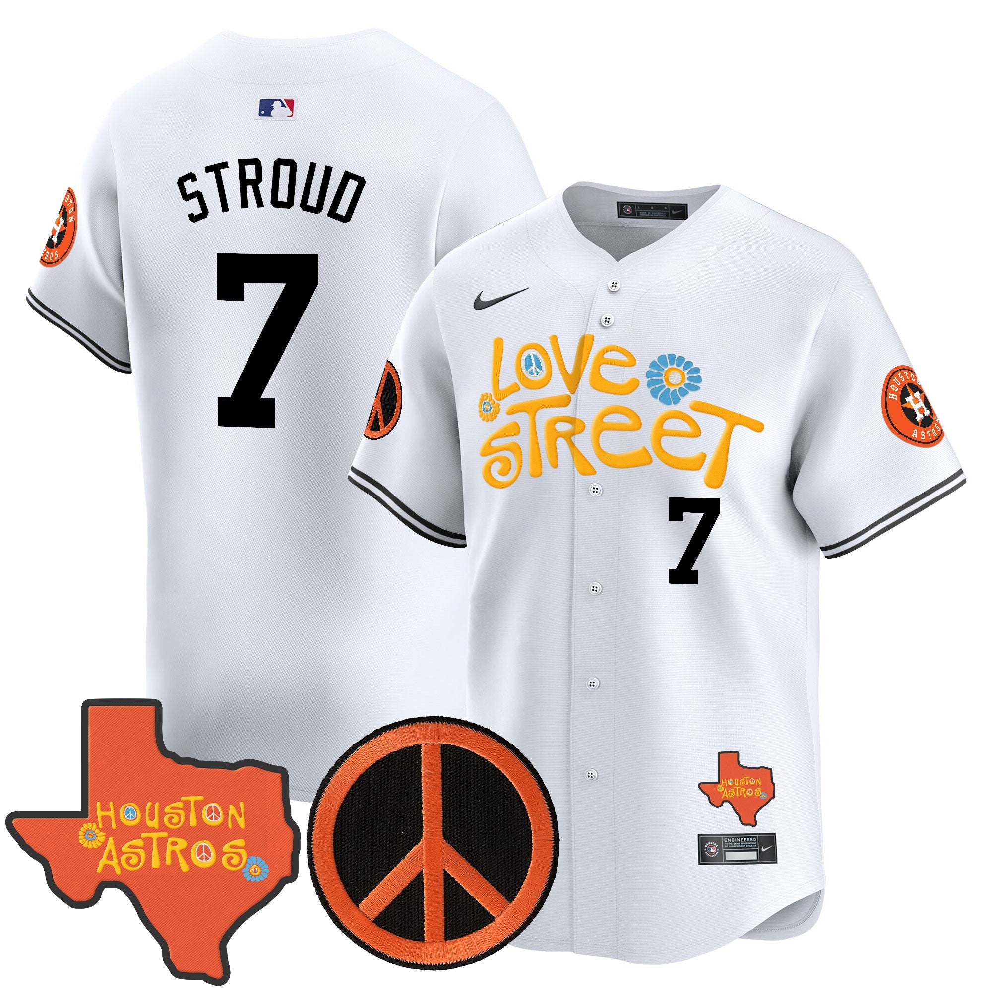 Men’s Love Street & Peace Sign Patch Vapor Premier Limited Jersey V3