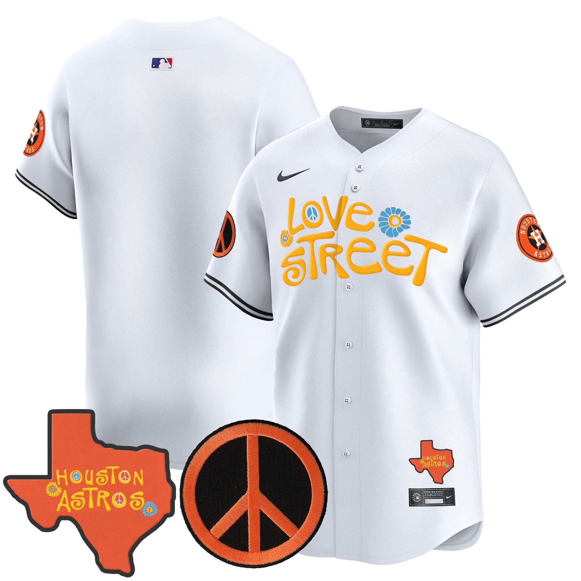 Men’s Love Street & Peace Sign Patch Vapor Premier Limited Jersey V3