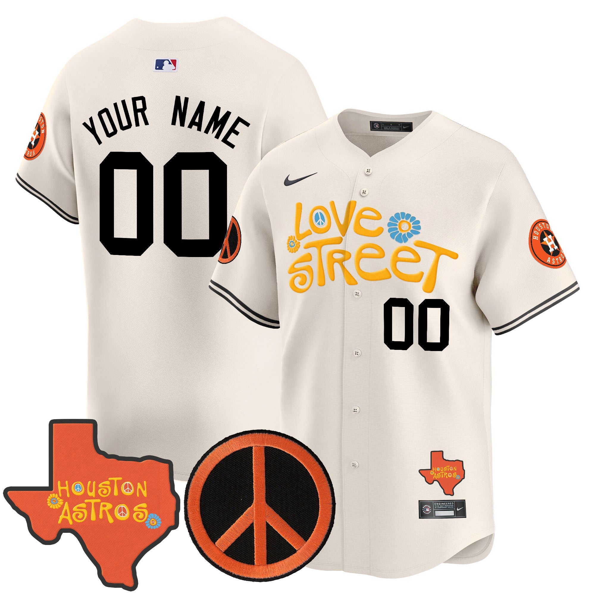 Love Street & Peace Sign Patch Vapor Premier Limited Custom Jersey V3