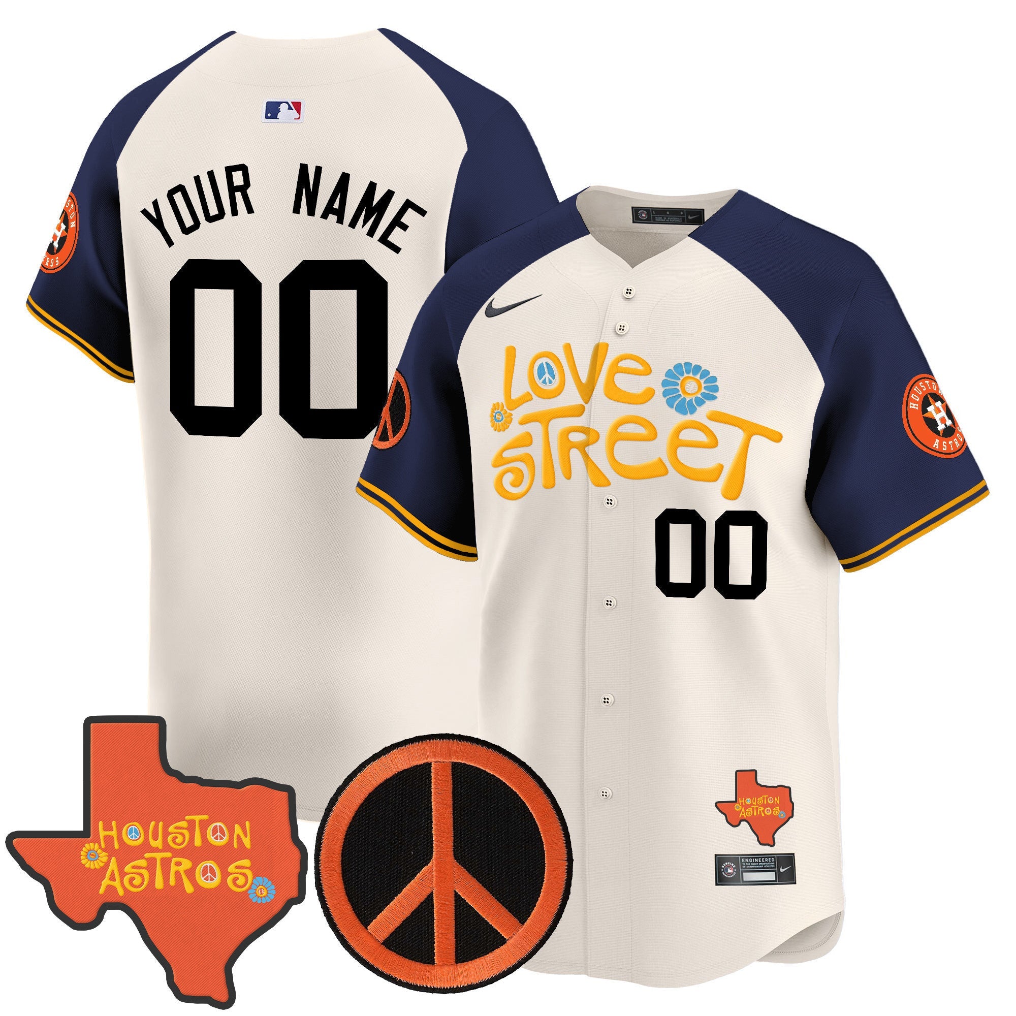 Love Street & Peace Sign Patch Vapor Premier Limited Custom Jersey V3