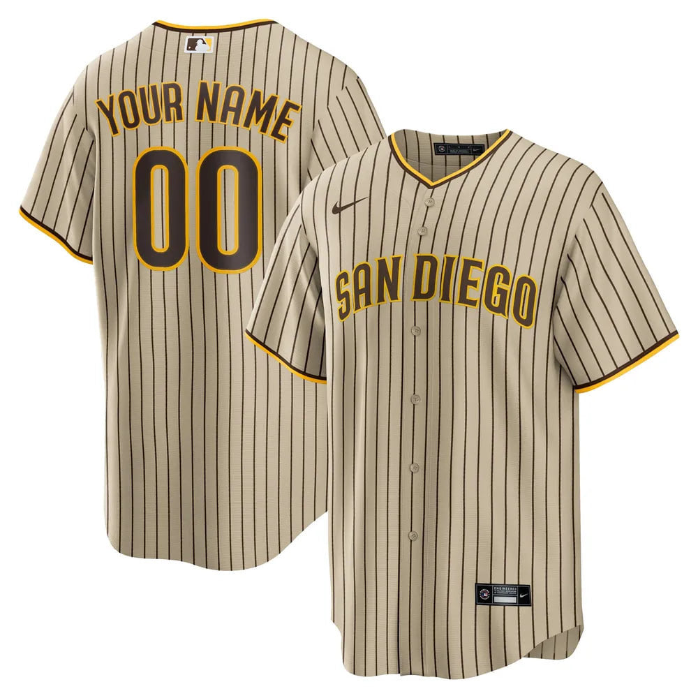 San Diego Brown Stripe Custom Jersey