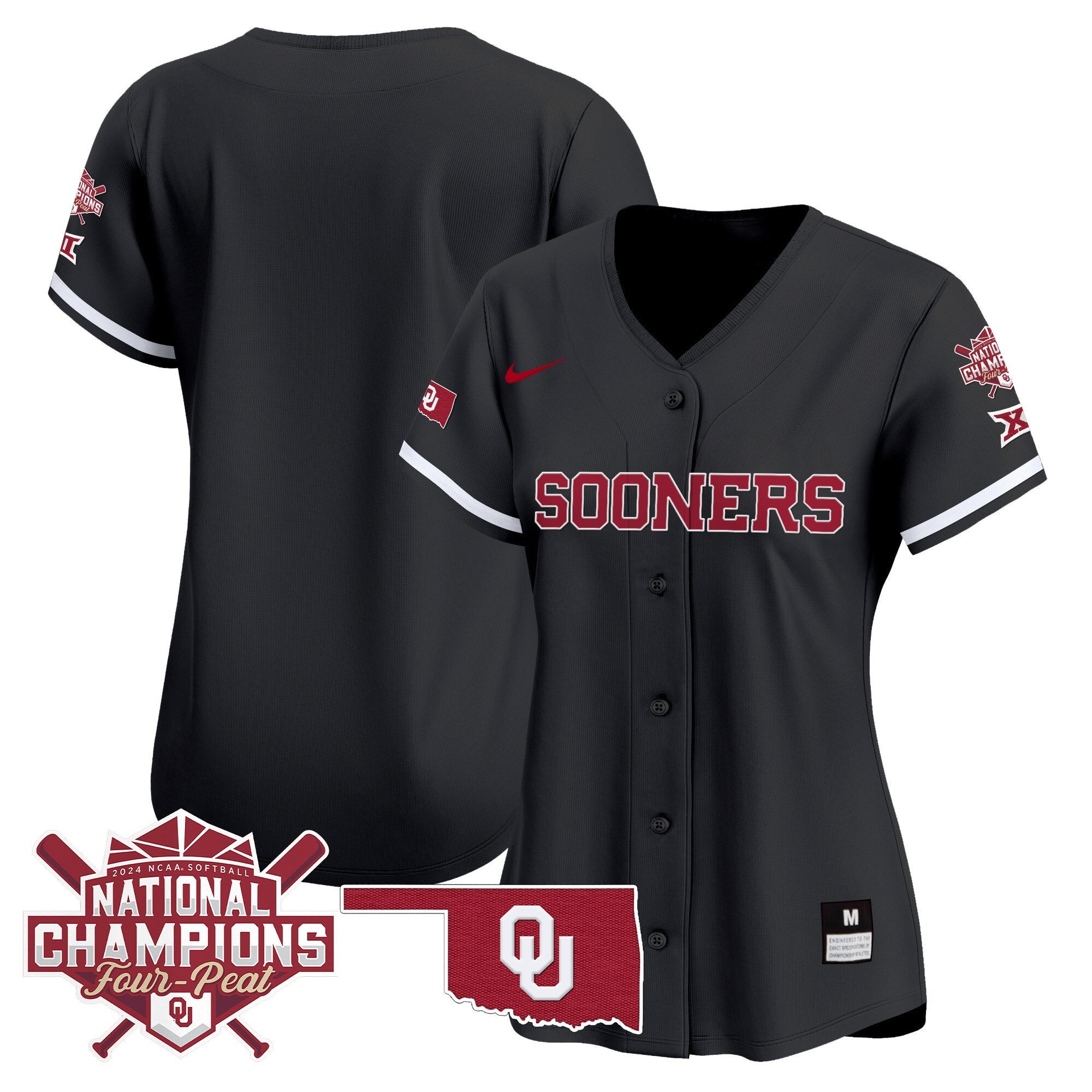 Women’s size – Oklahoma Women’s Champions Patch Vapor Premier Limited Jersey V2