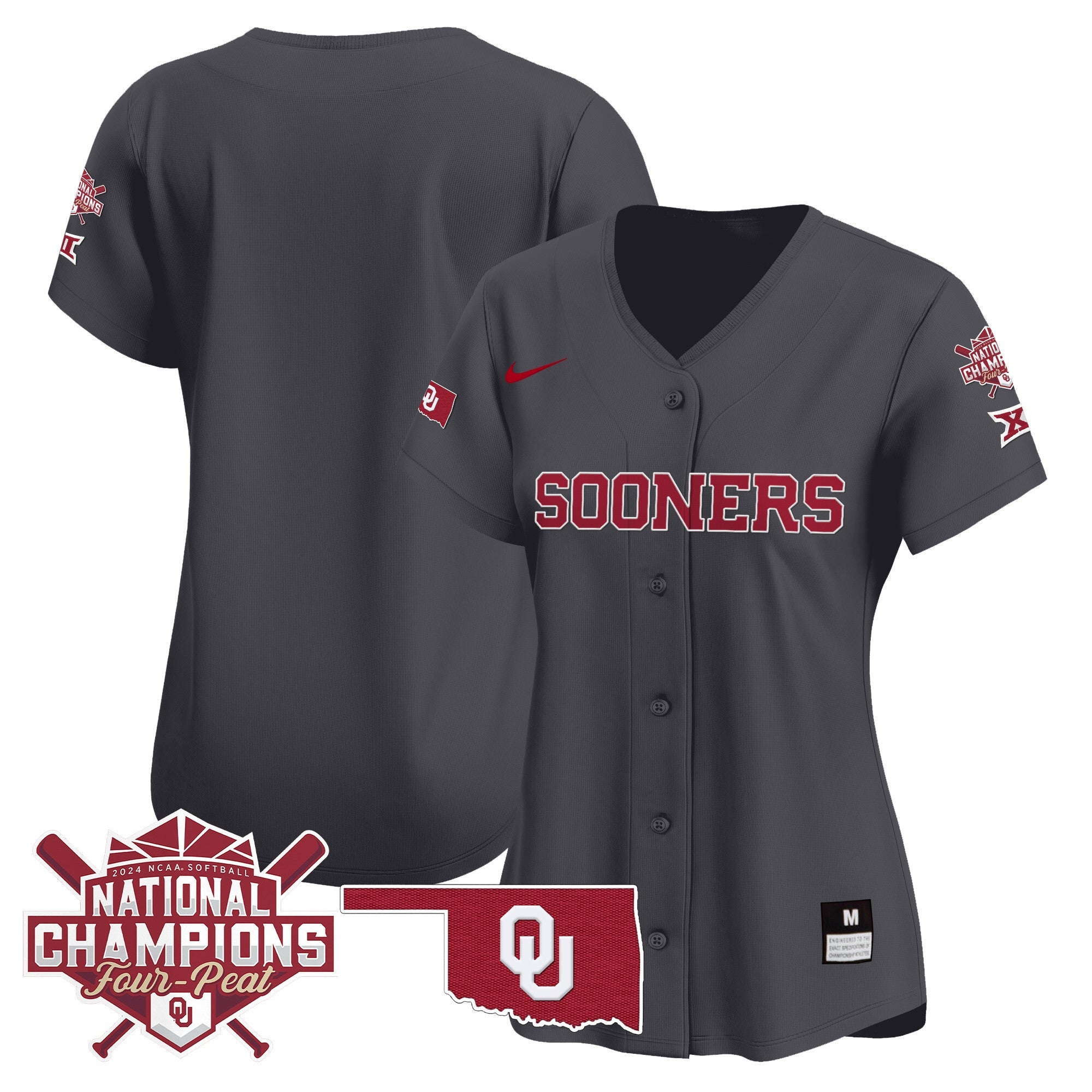 Women’s size – Oklahoma Women’s Champions Patch Vapor Premier Limited Jersey V2