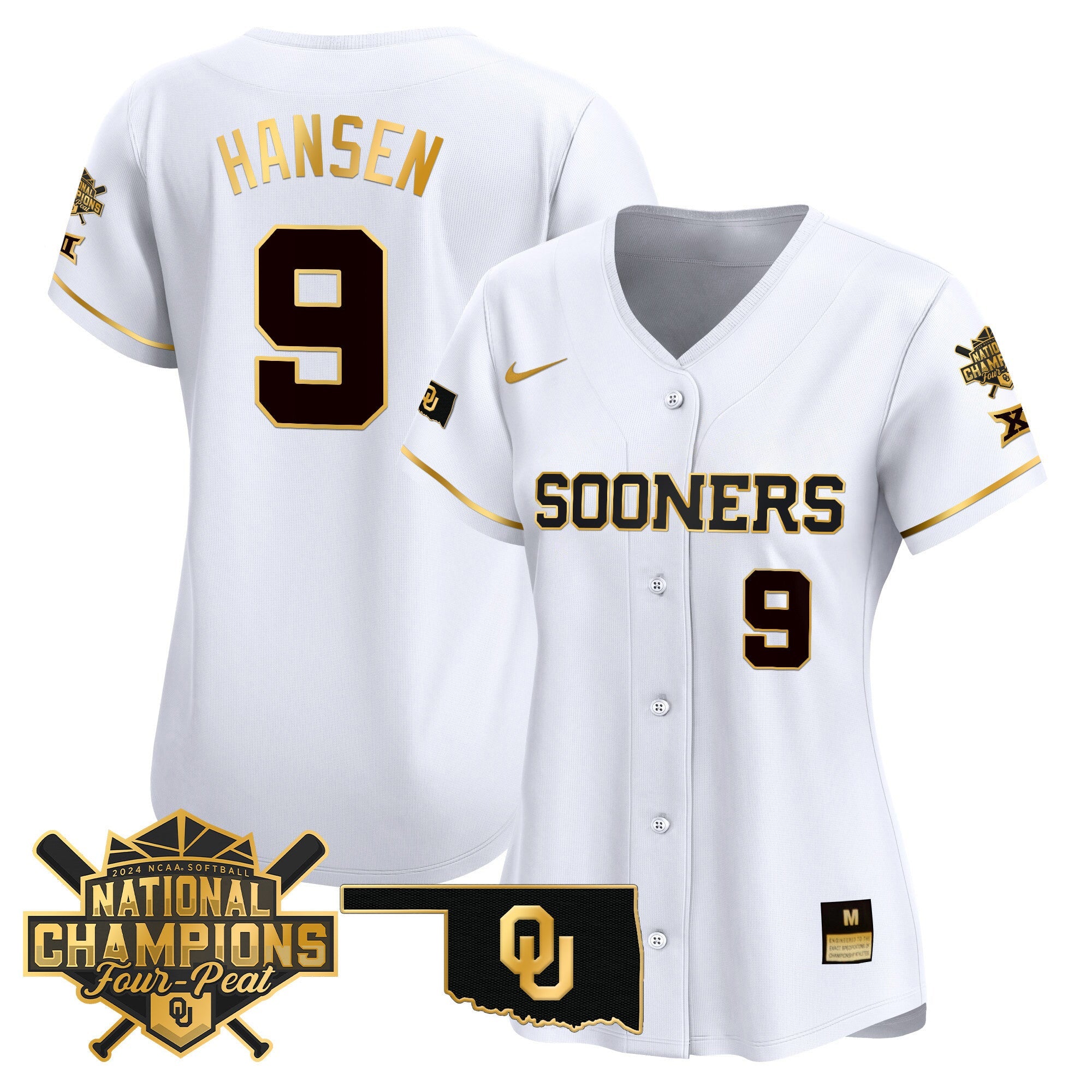 Women’s size – Oklahoma Women’s Champions Patch Vapor Premier Limited Jersey V2