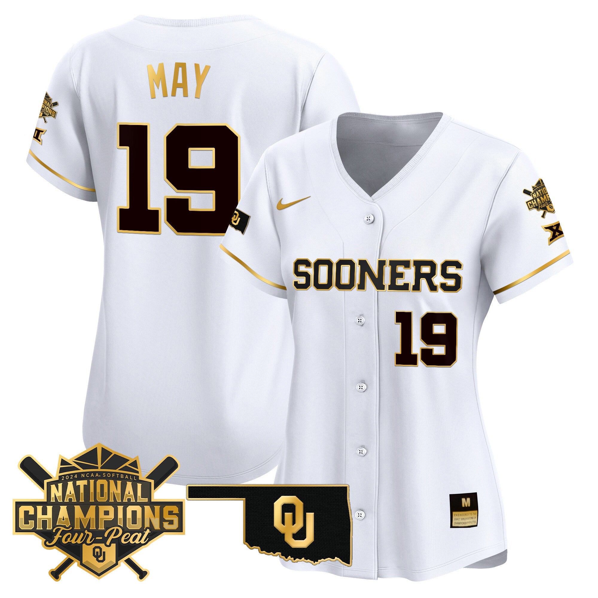 Women’s size – Oklahoma Women’s Champions Patch Vapor Premier Limited Jersey V2