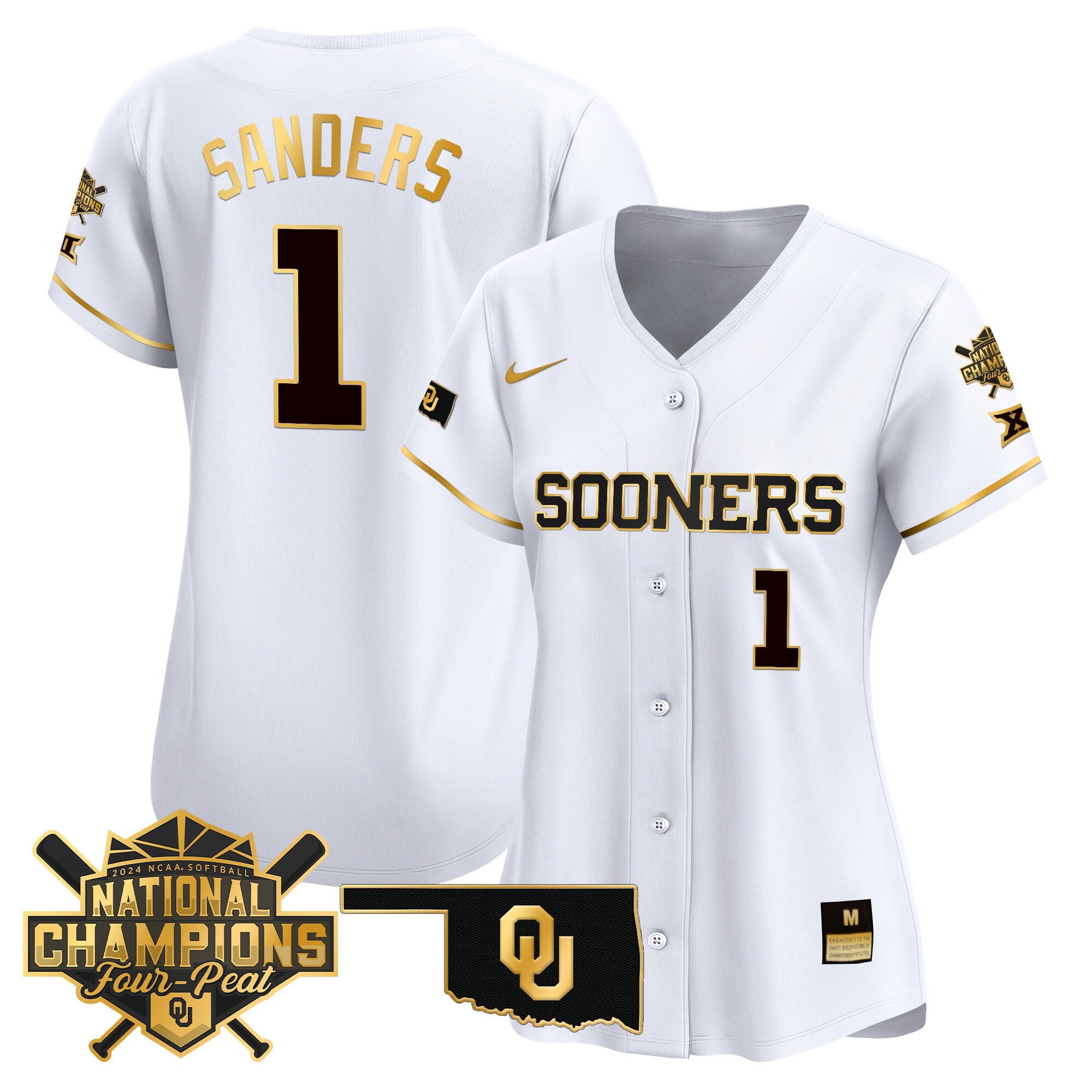 Women’s size – Oklahoma Women’s Champions Patch Vapor Premier Limited Jersey V2