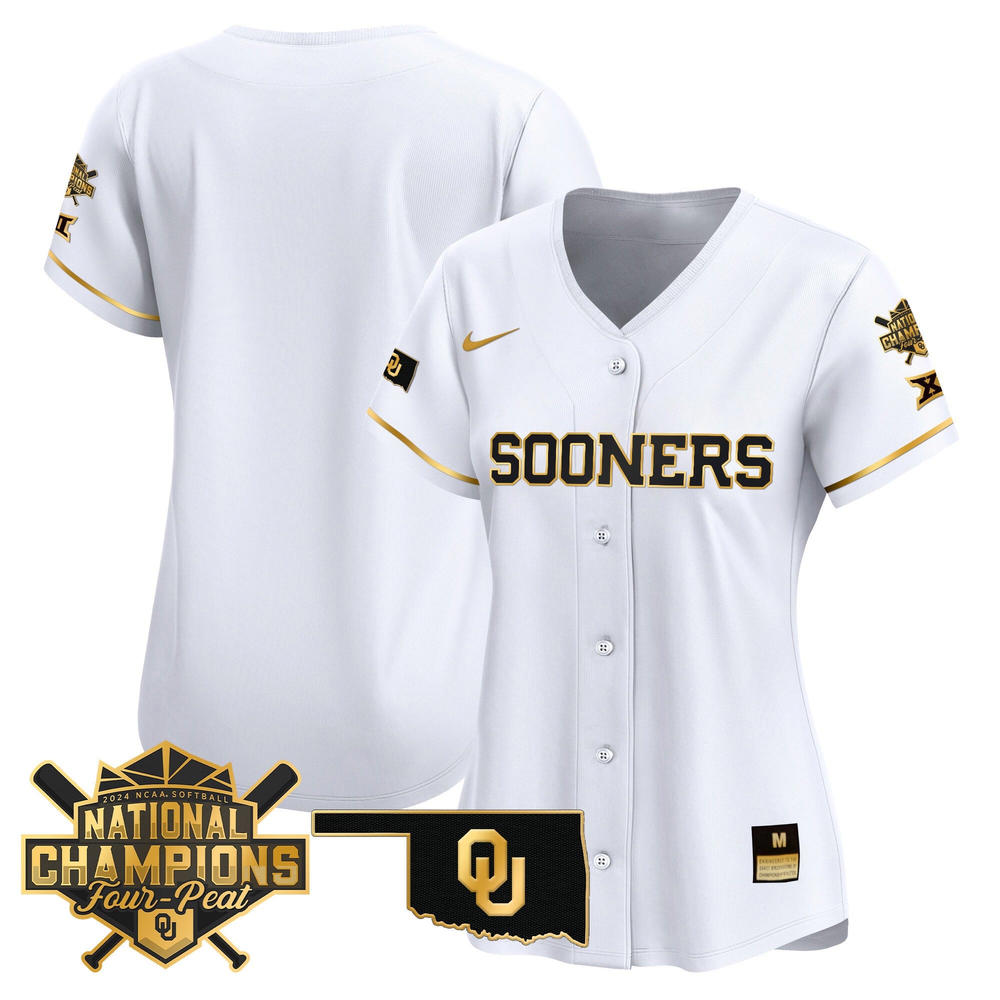 Women’s size – Oklahoma Women’s Champions Patch Vapor Premier Limited Jersey V2