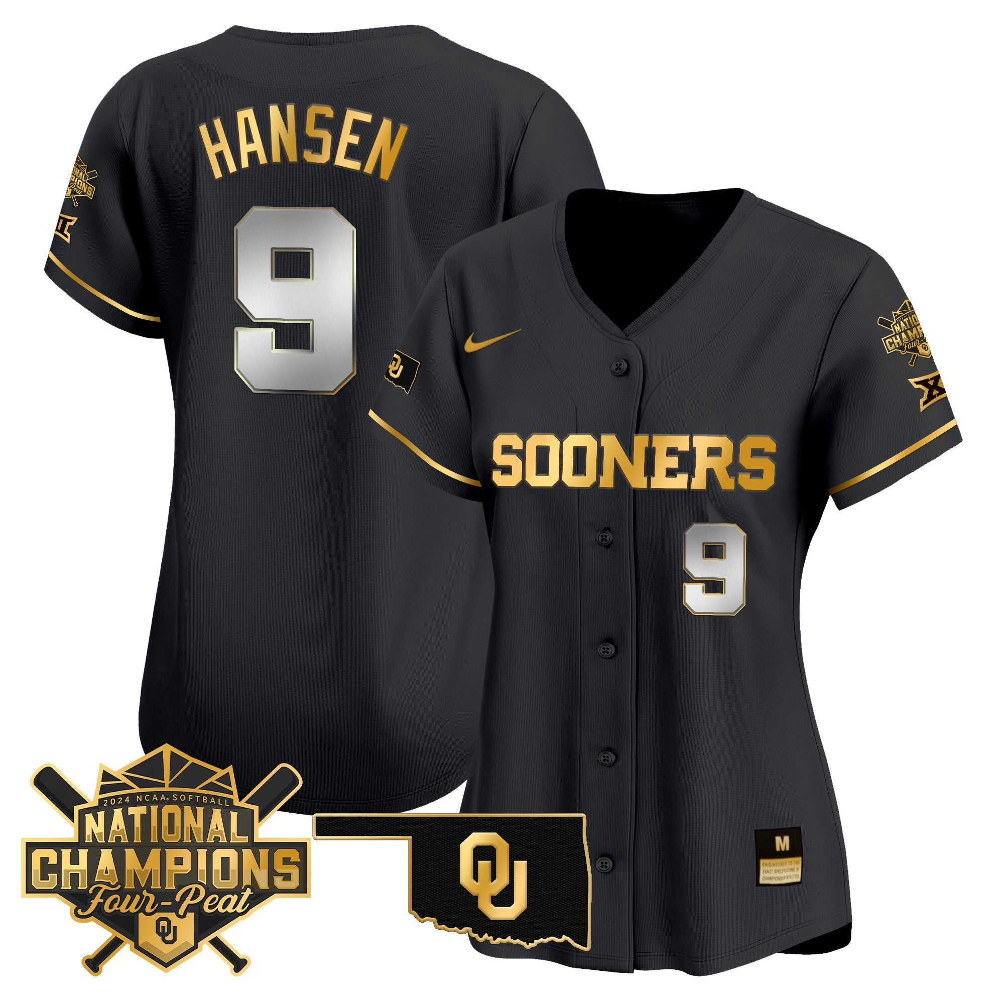 Women’s size – Oklahoma Women’s Champions Patch Vapor Premier Limited Jersey V2