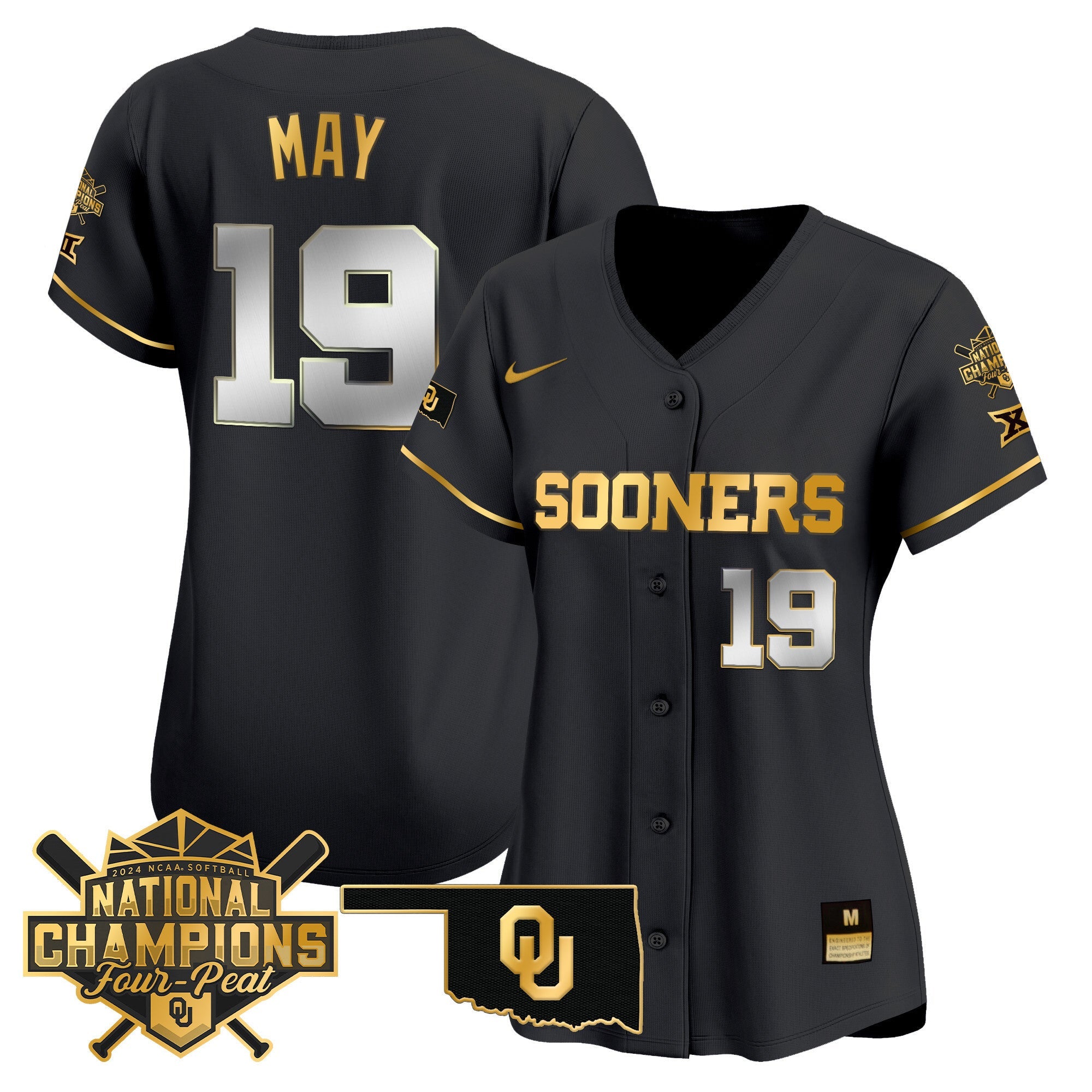 Women’s size – Oklahoma Women’s Champions Patch Vapor Premier Limited Jersey V2
