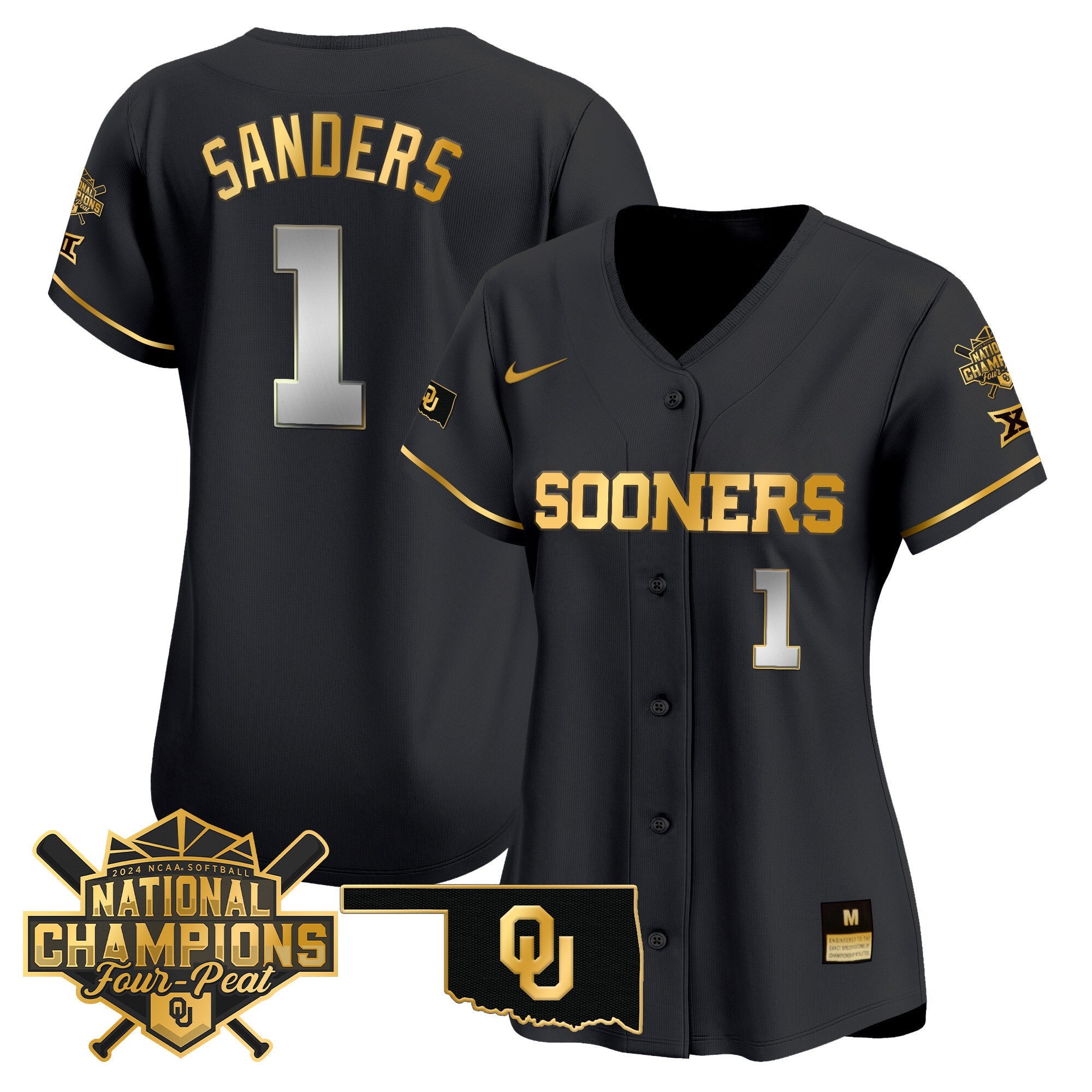 Women’s size – Oklahoma Women’s Champions Patch Vapor Premier Limited Jersey V2