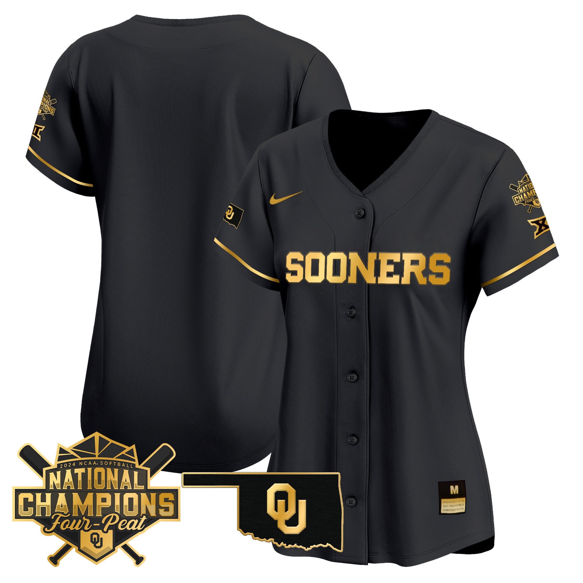 Women’s size – Oklahoma Women’s Champions Patch Vapor Premier Limited Jersey V2