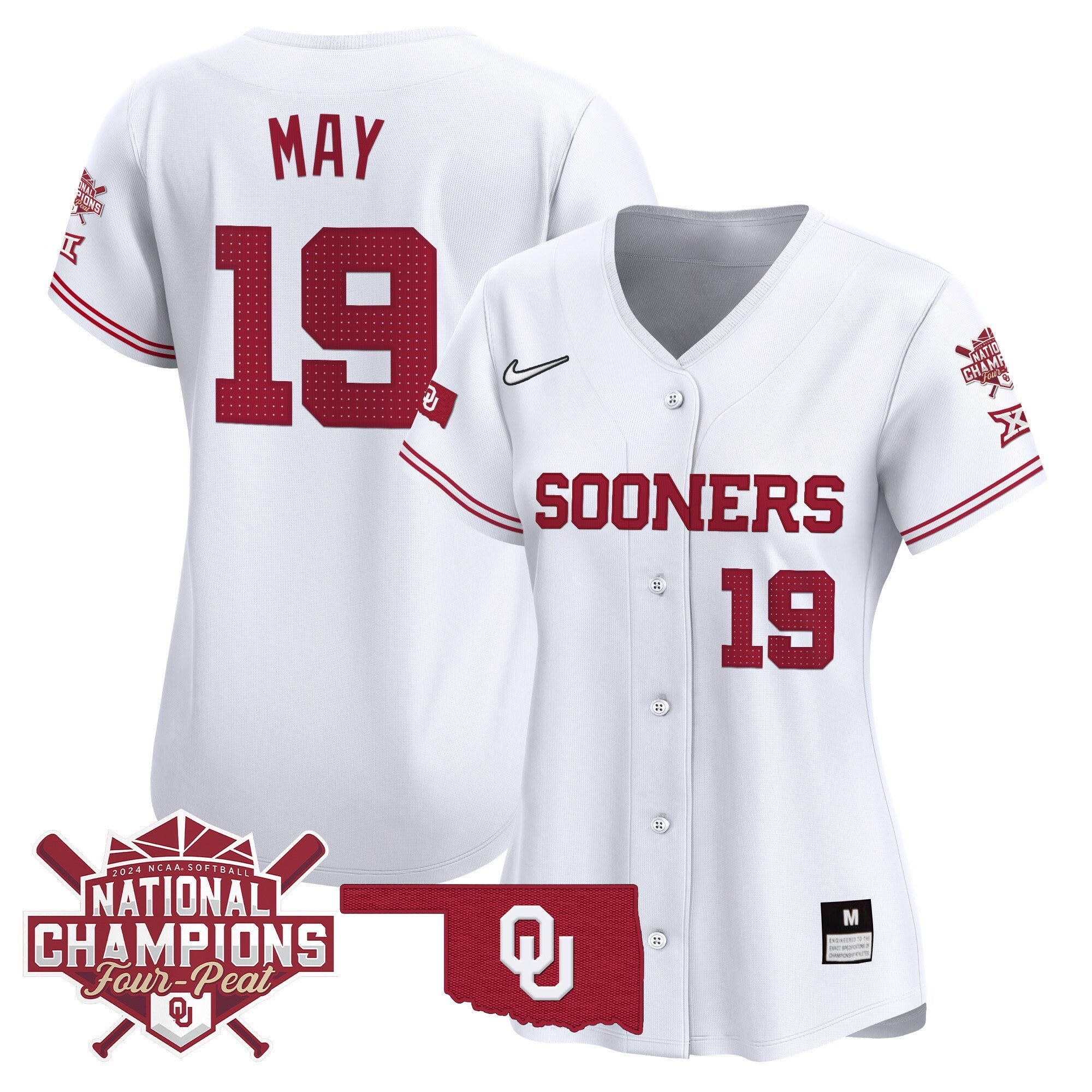 Women’s size – Oklahoma Women’s Champions Patch Vapor Premier Limited Jersey V2