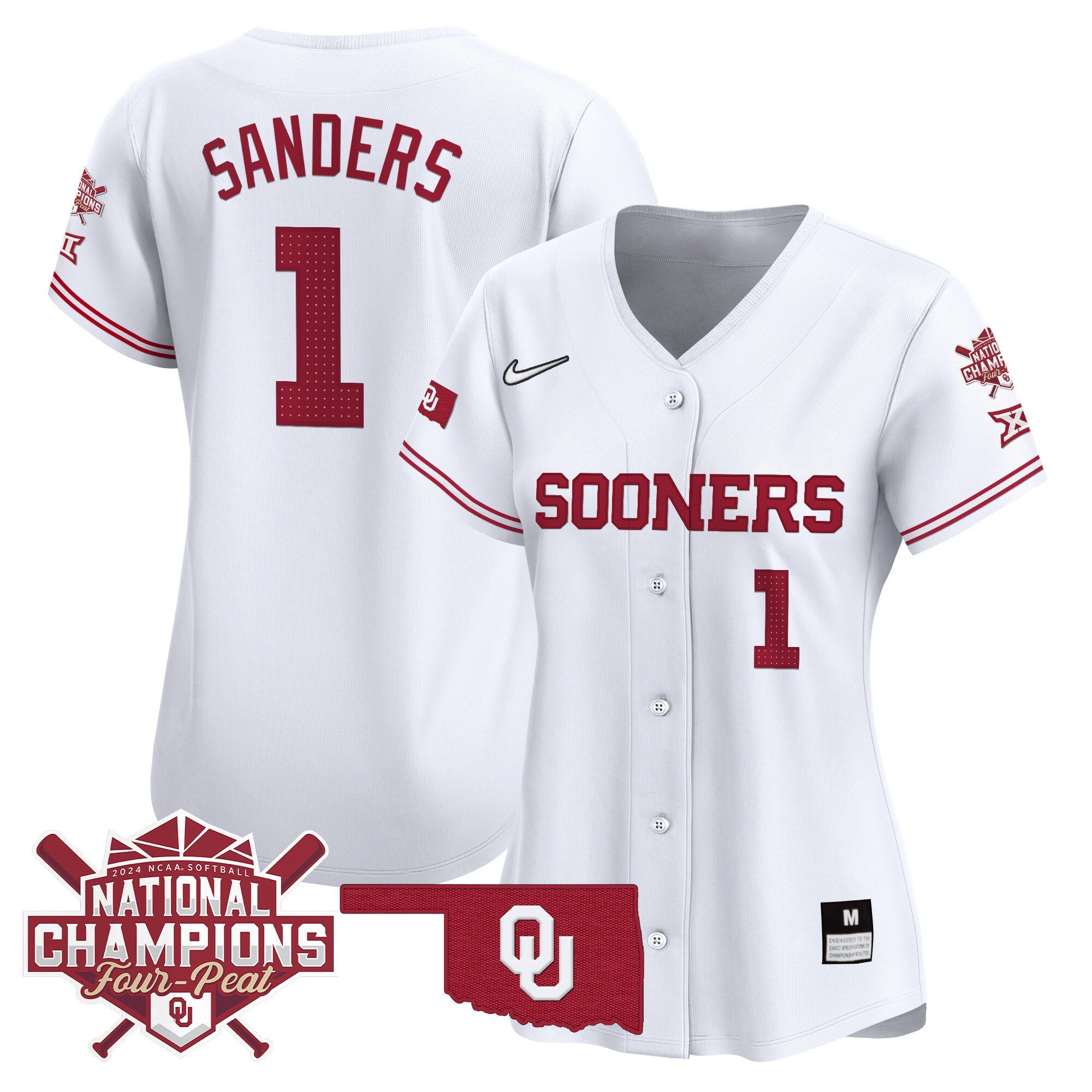 Women’s size – Oklahoma Women’s Champions Patch Vapor Premier Limited Jersey V2
