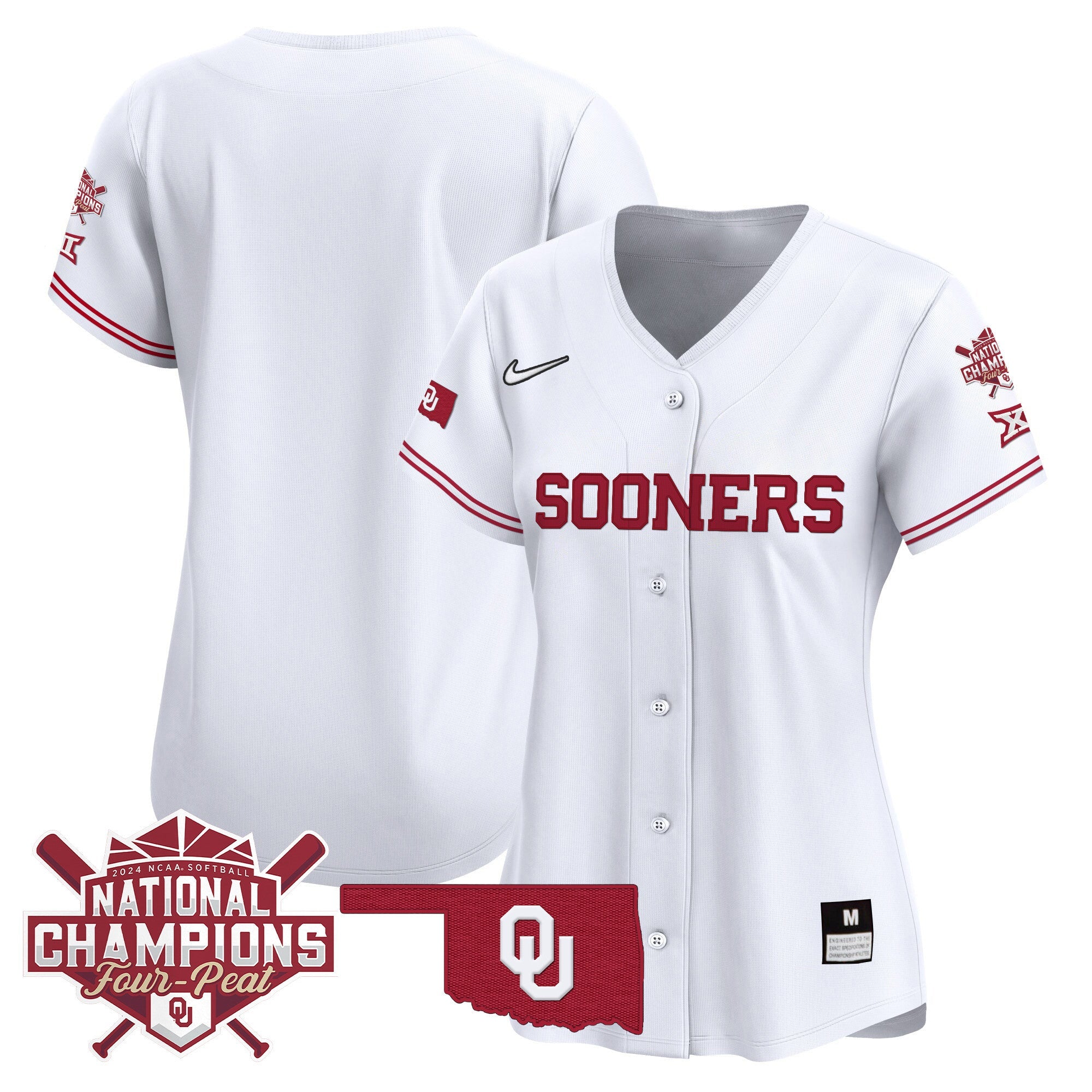 Women’s size – Oklahoma Women’s Champions Patch Vapor Premier Limited Jersey V2