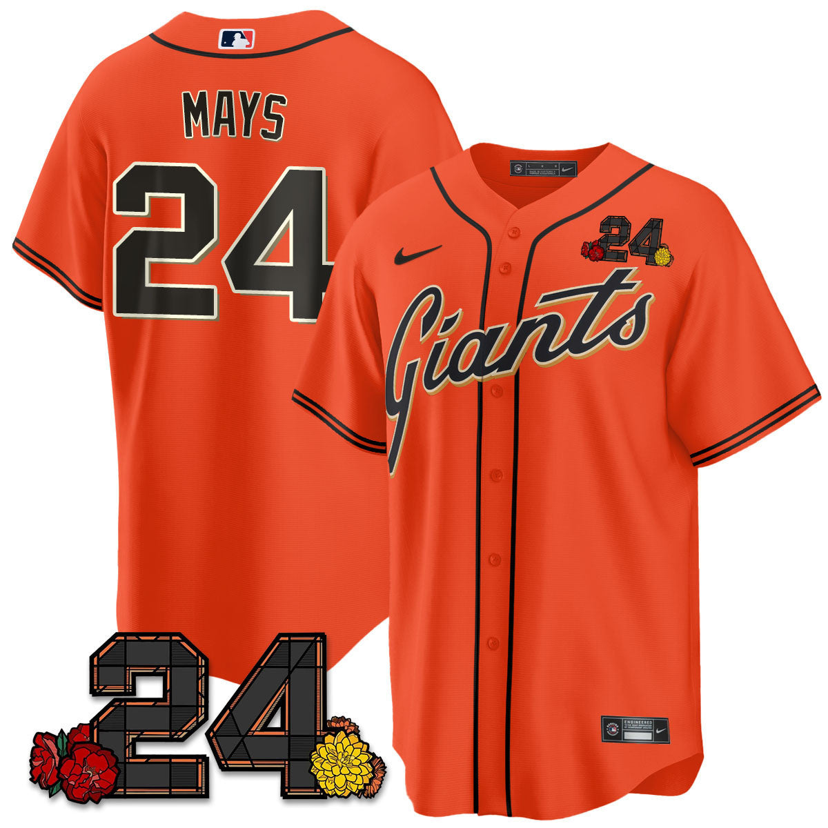 Men’s San Francisco 2024 Willie Mays Patch Vapor Premier Limited Jersey V2