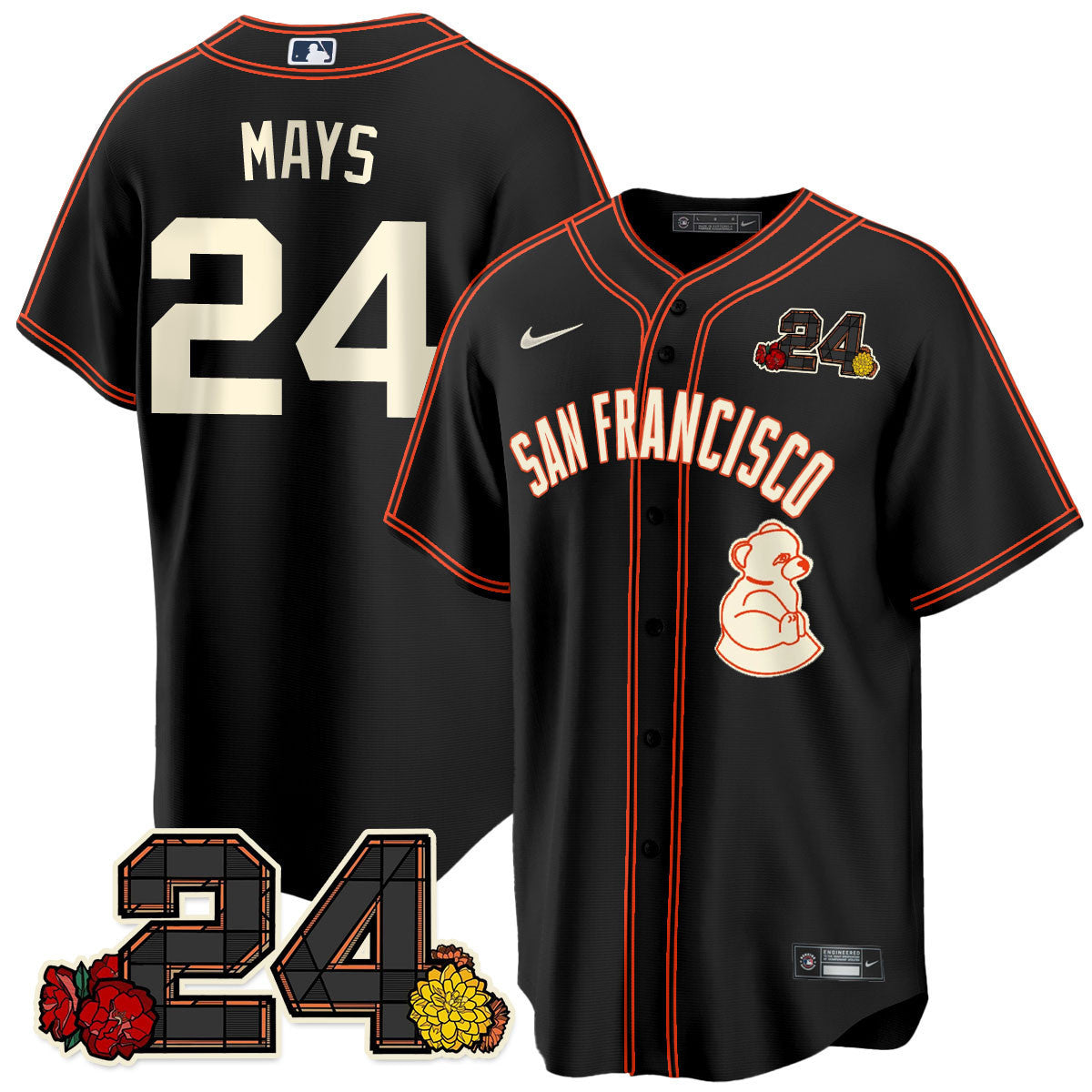 Men’s San Francisco 2024 Willie Mays Patch Vapor Premier Limited Jersey V2