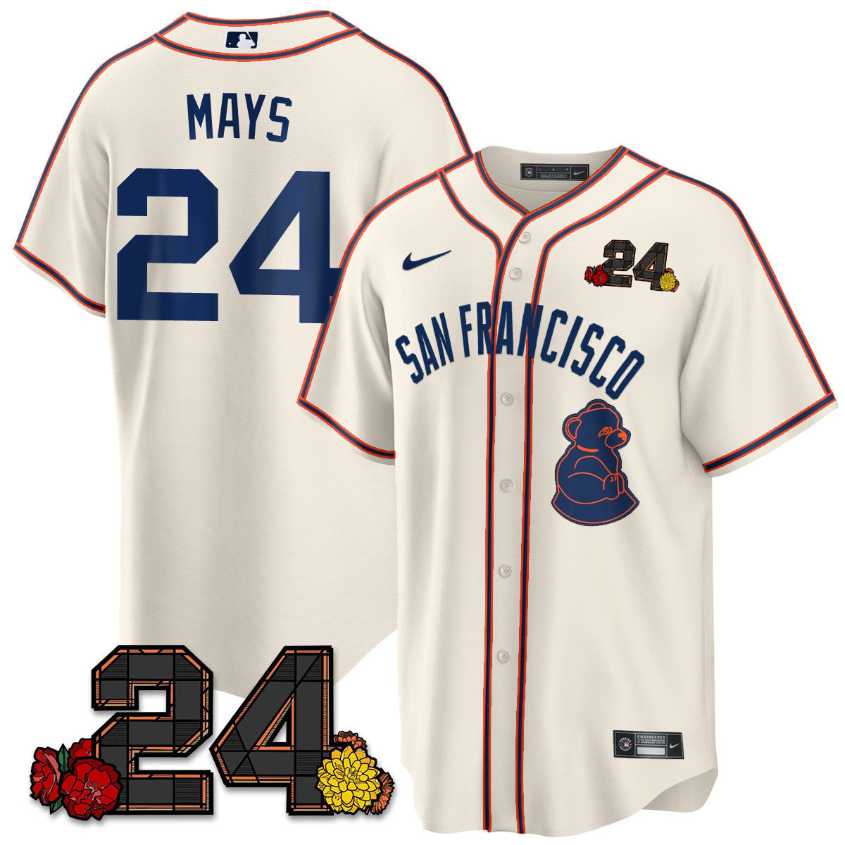 Men’s San Francisco 2024 Willie Mays Patch Vapor Premier Limited Jersey V2