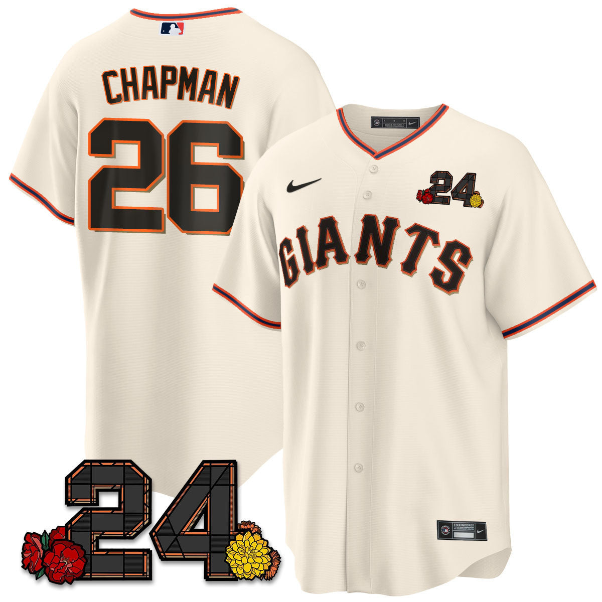 Men’s San Francisco 2024 Willie Mays Patch Vapor Premier Limited Jersey V2
