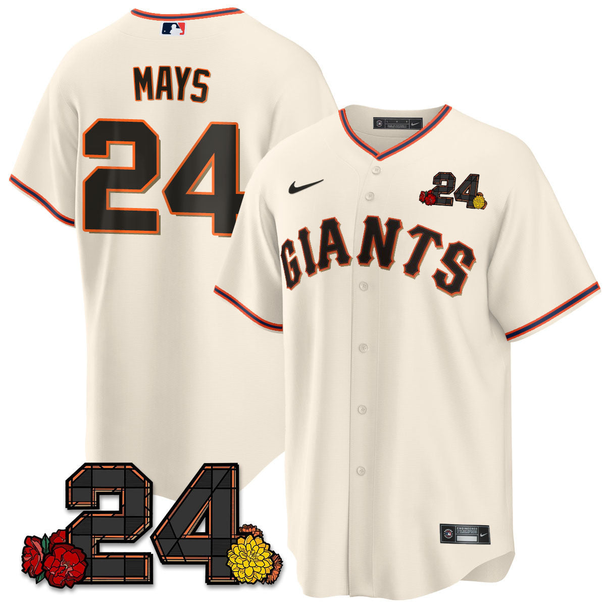 Men’s San Francisco 2024 Willie Mays Patch Vapor Premier Limited Jersey V2