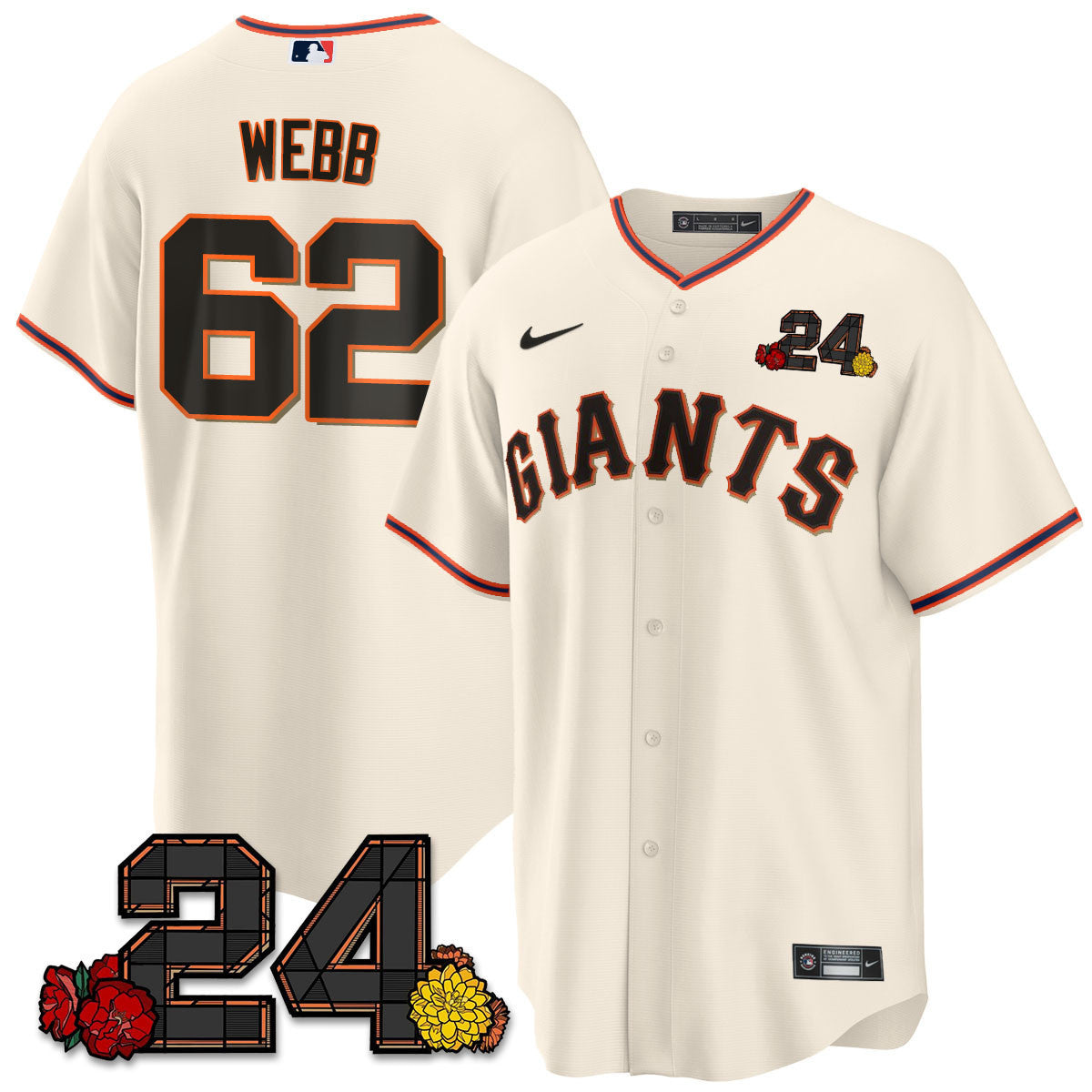 Men’s San Francisco 2024 Willie Mays Patch Vapor Premier Limited Jersey V2
