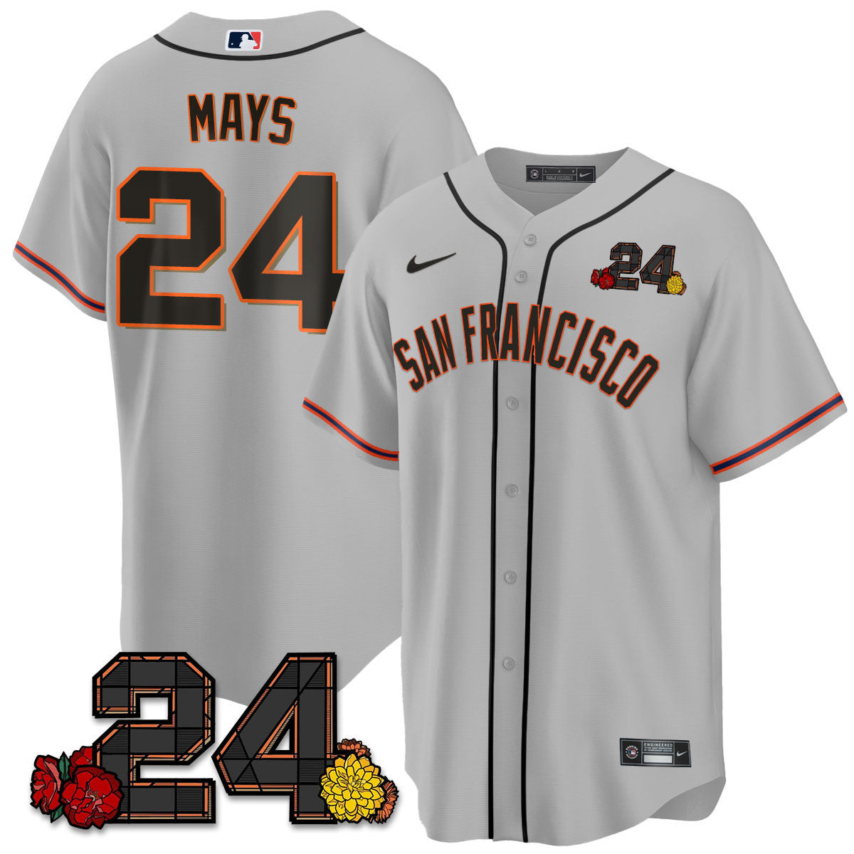 Men’s San Francisco 2024 Willie Mays Patch Vapor Premier Limited Jersey V2