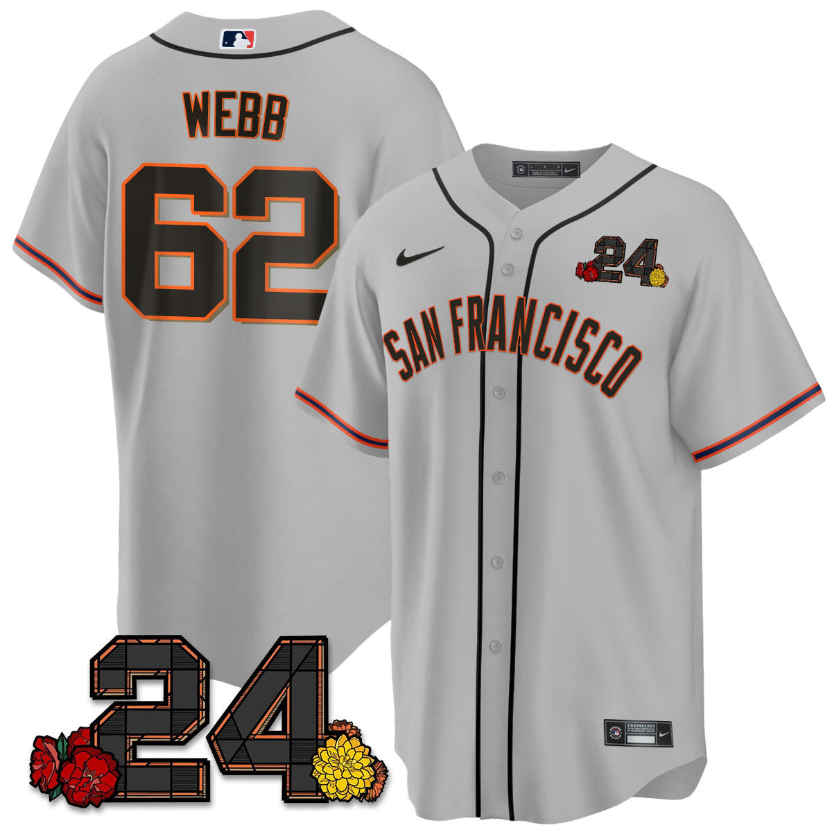 Men’s San Francisco 2024 Willie Mays Patch Vapor Premier Limited Jersey V2