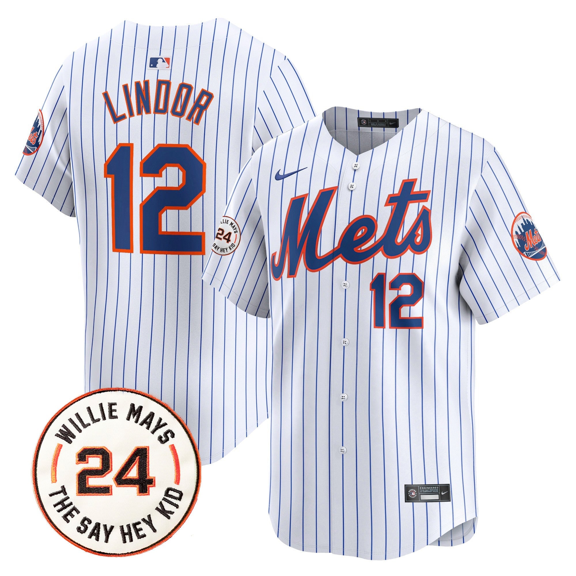 Men’s Willie Mays Patch Vapor Premier Limited Jersey